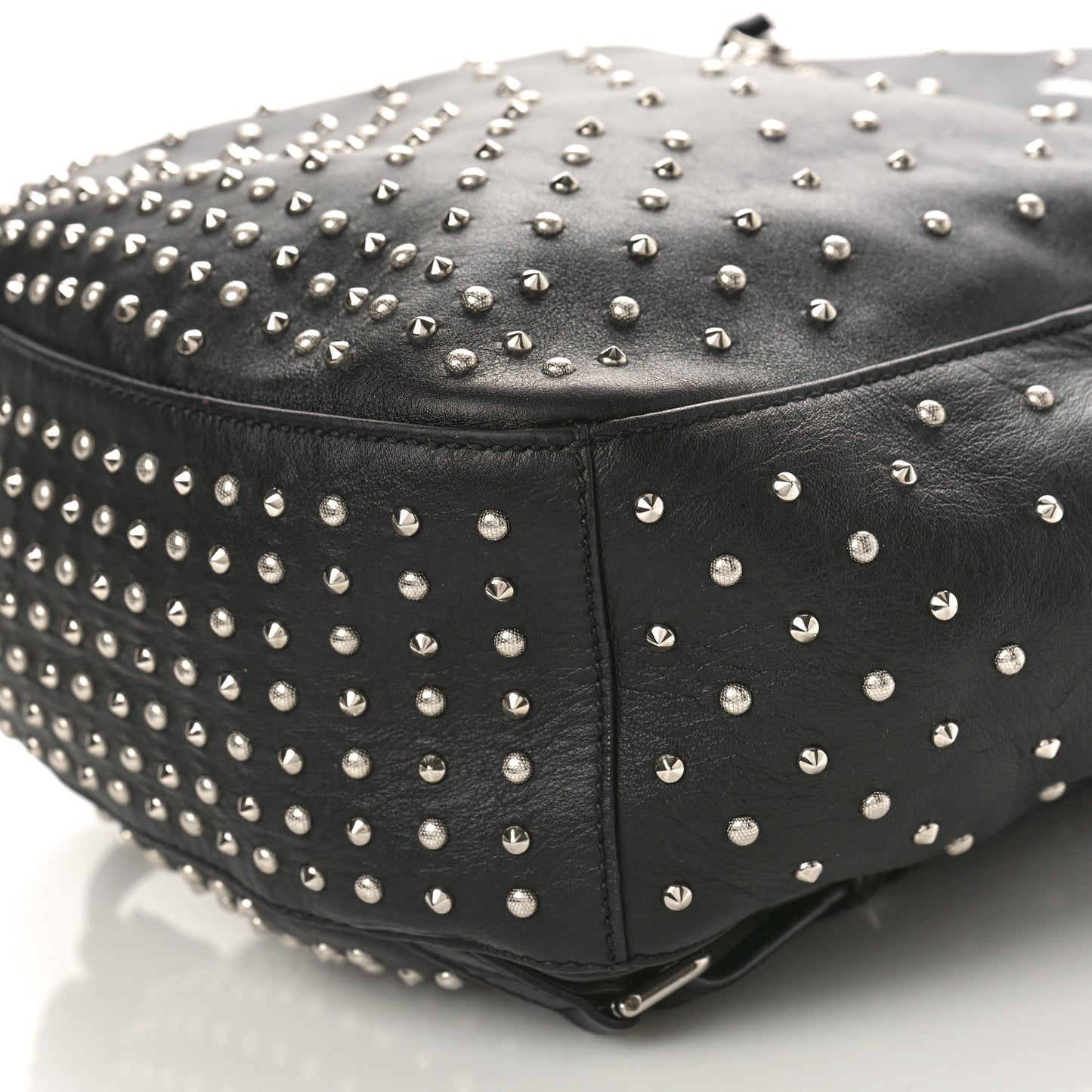Calfskin Studded Small Backpack Black