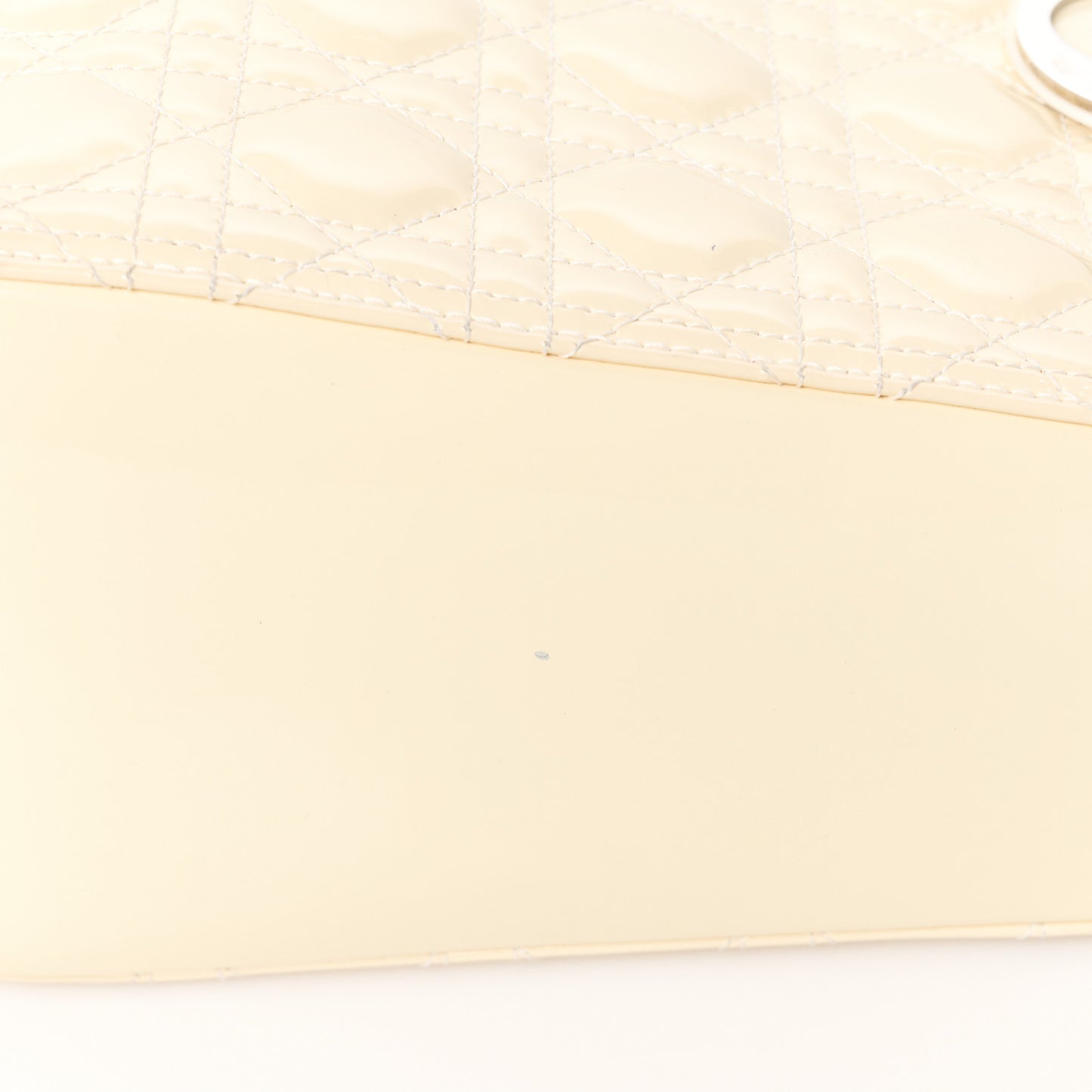 Patent Cannage Large Lady Dior White