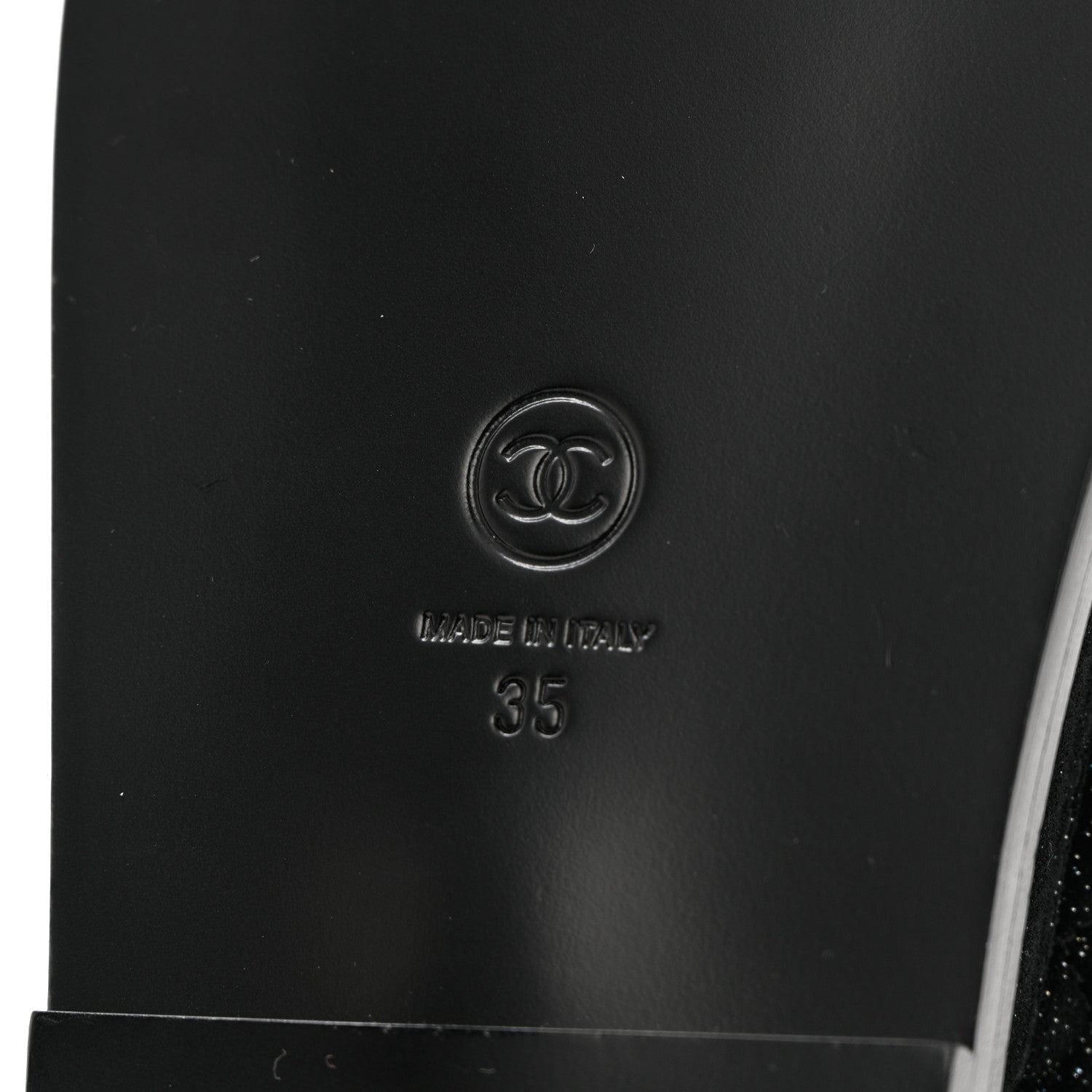 Chanel Suede Calfskin Glitter Crystal Velcro Dad Sandals 35 Black 8 of 10