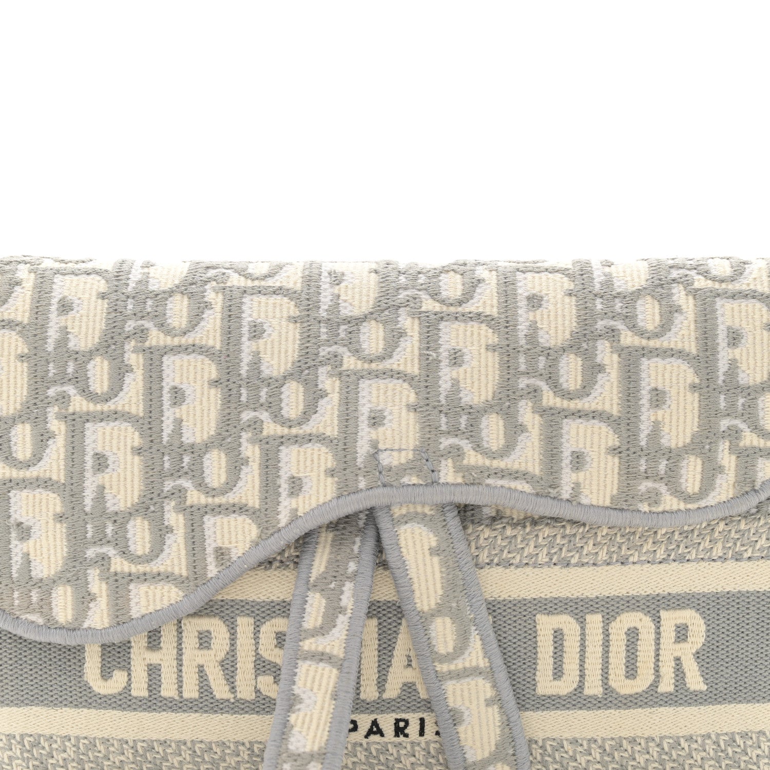 Christian Dior Oblique Slim Saddle Pouch Grey 8 of 11
