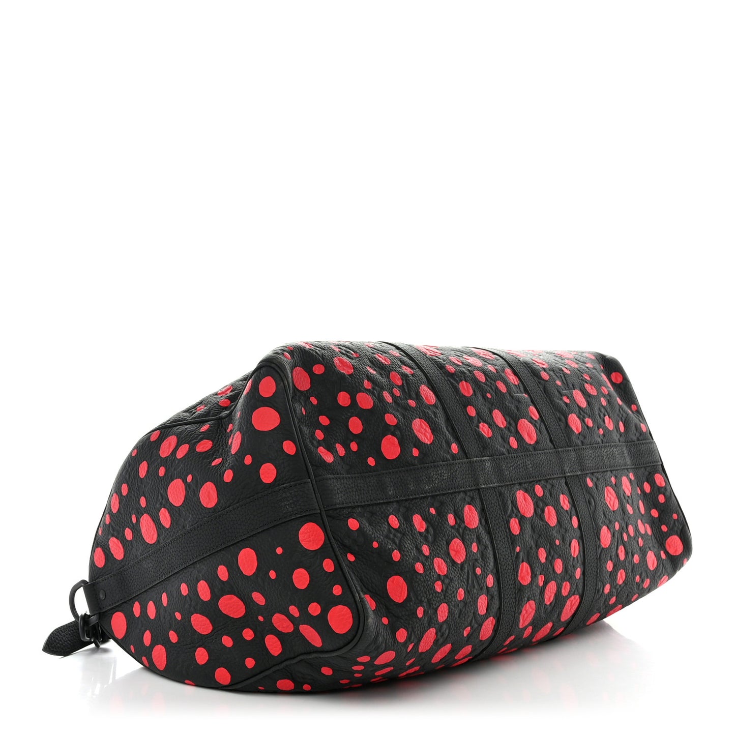 LV X YK Taurillon Monogram Keepall Bandouliere 50 Black Red