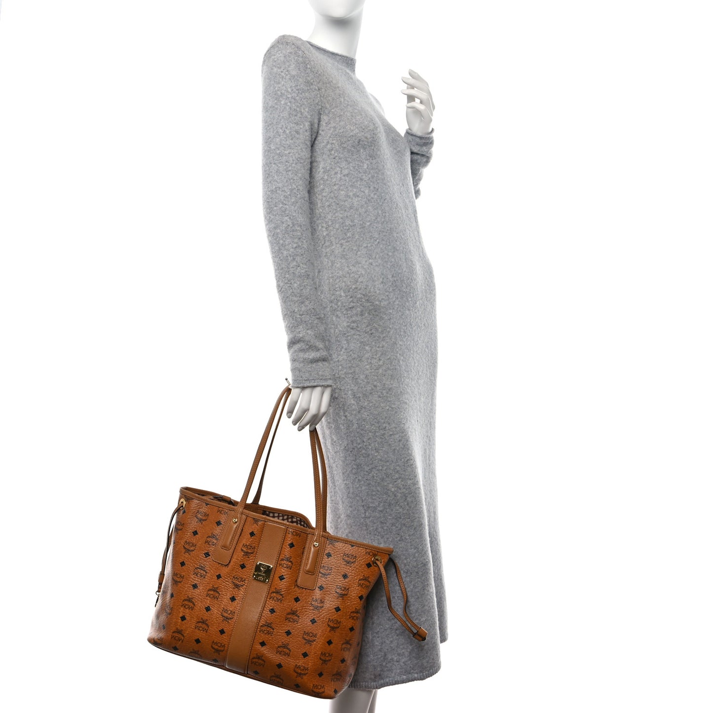 Visetos Medium Liz Reversible Shopper Tote Cognac
