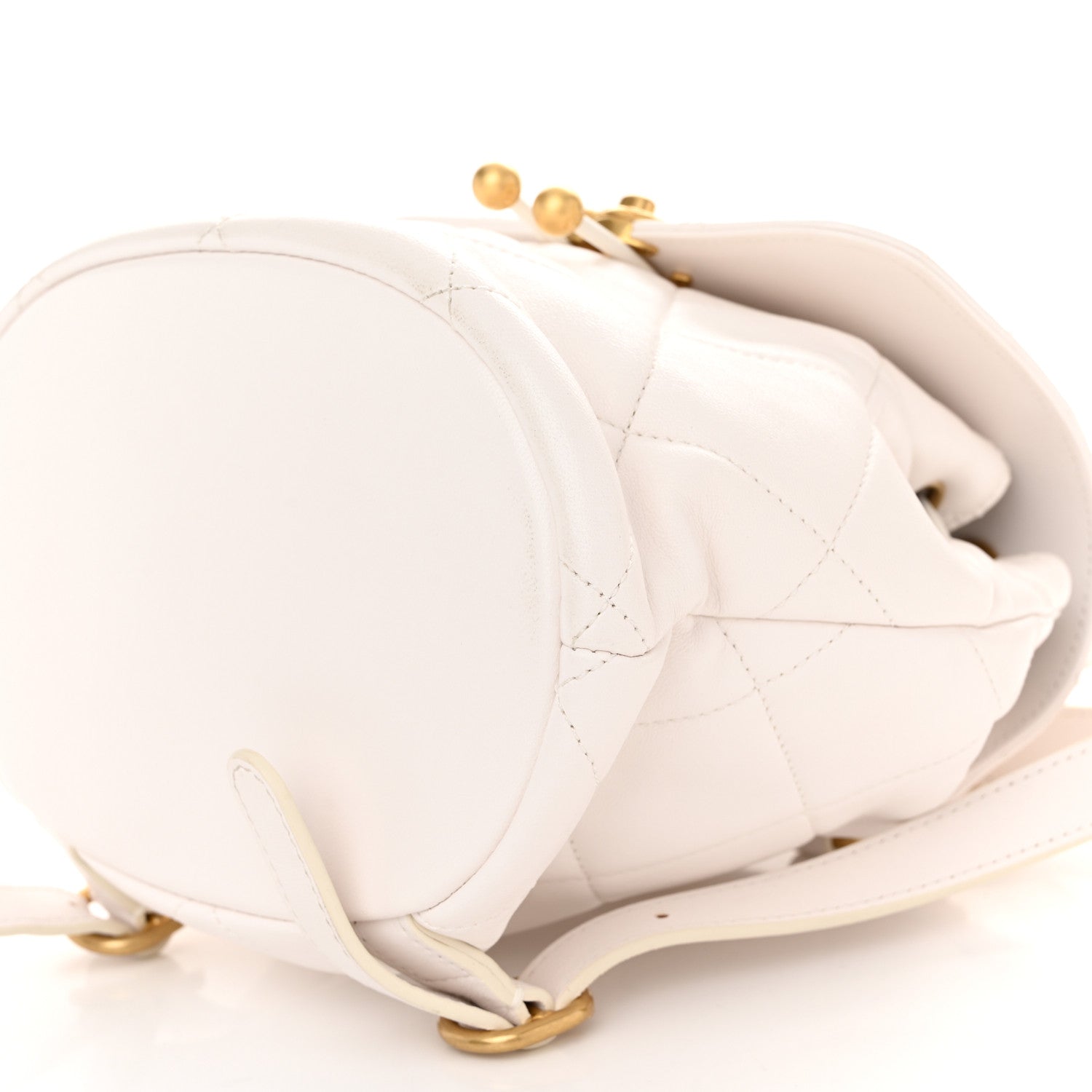 Chanel Lambskin Quilted Backpack White 10 of 10