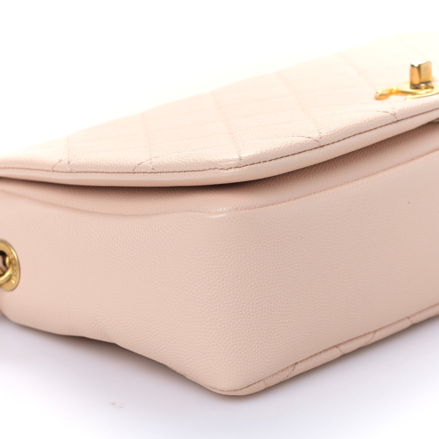 Caviar Quilted Medium Fashion Therapy Flap Beige
