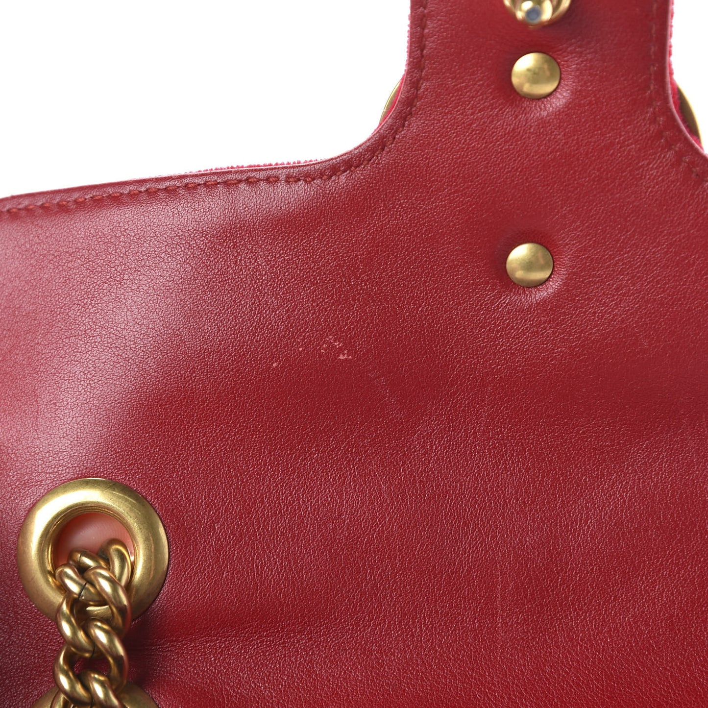 Velvet Matelasse Mini GG Marmont Shoulder Bag Hibiscus Red