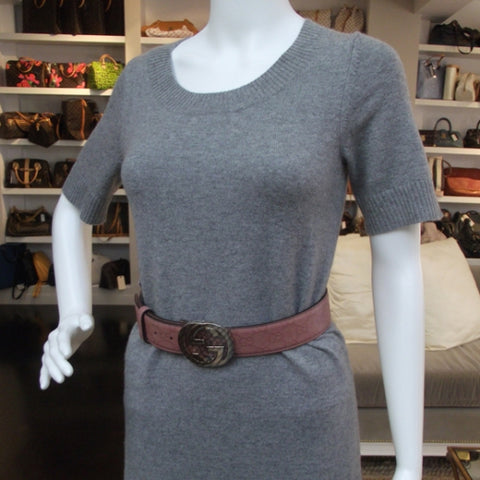 Guccissima GG Buckle Belt Pink 30