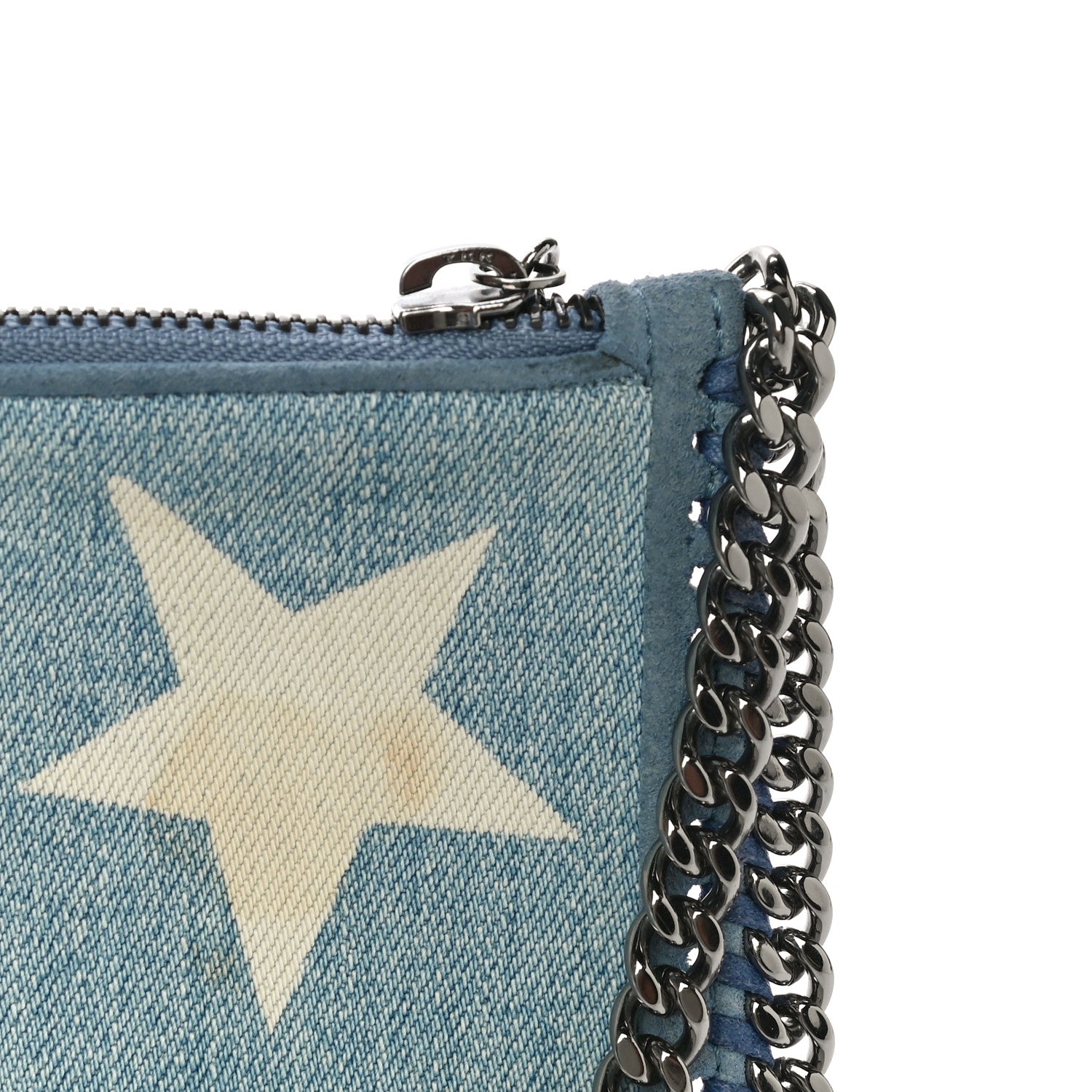 Stella McCartney Denim Star Falabella Clutch Blue 9 of 9