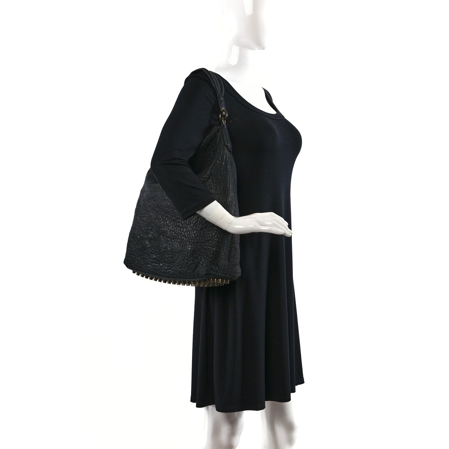 Pebbled Lambskin Darcy Hobo Black