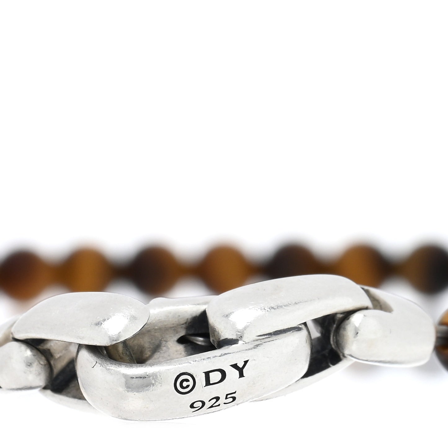 Sterling SIlver Tigers Eye 4mm Spiritual Beads Bracelet