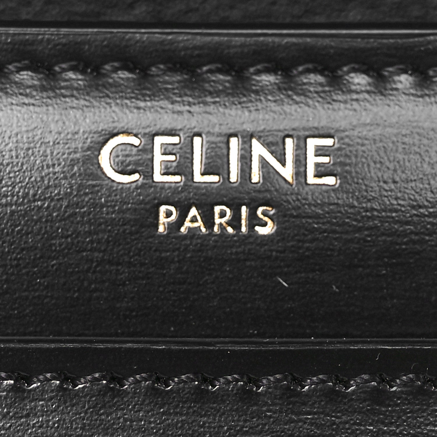 Celine Shiny Calfskin Triomphe Chain Bag Black 7 of 9