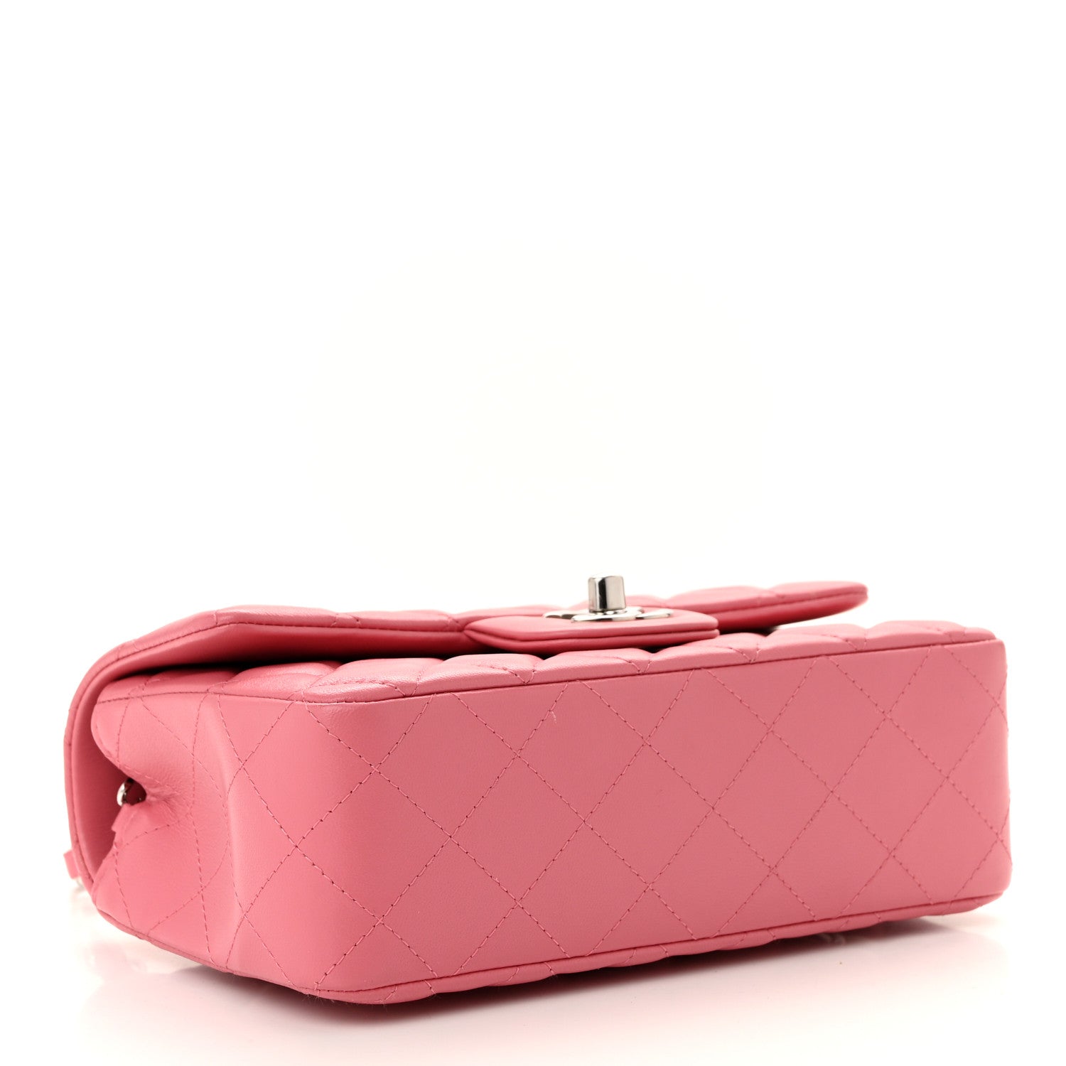 Chanel Lambskin Quilted Mini Rectangular Flap Pink 4 of 11