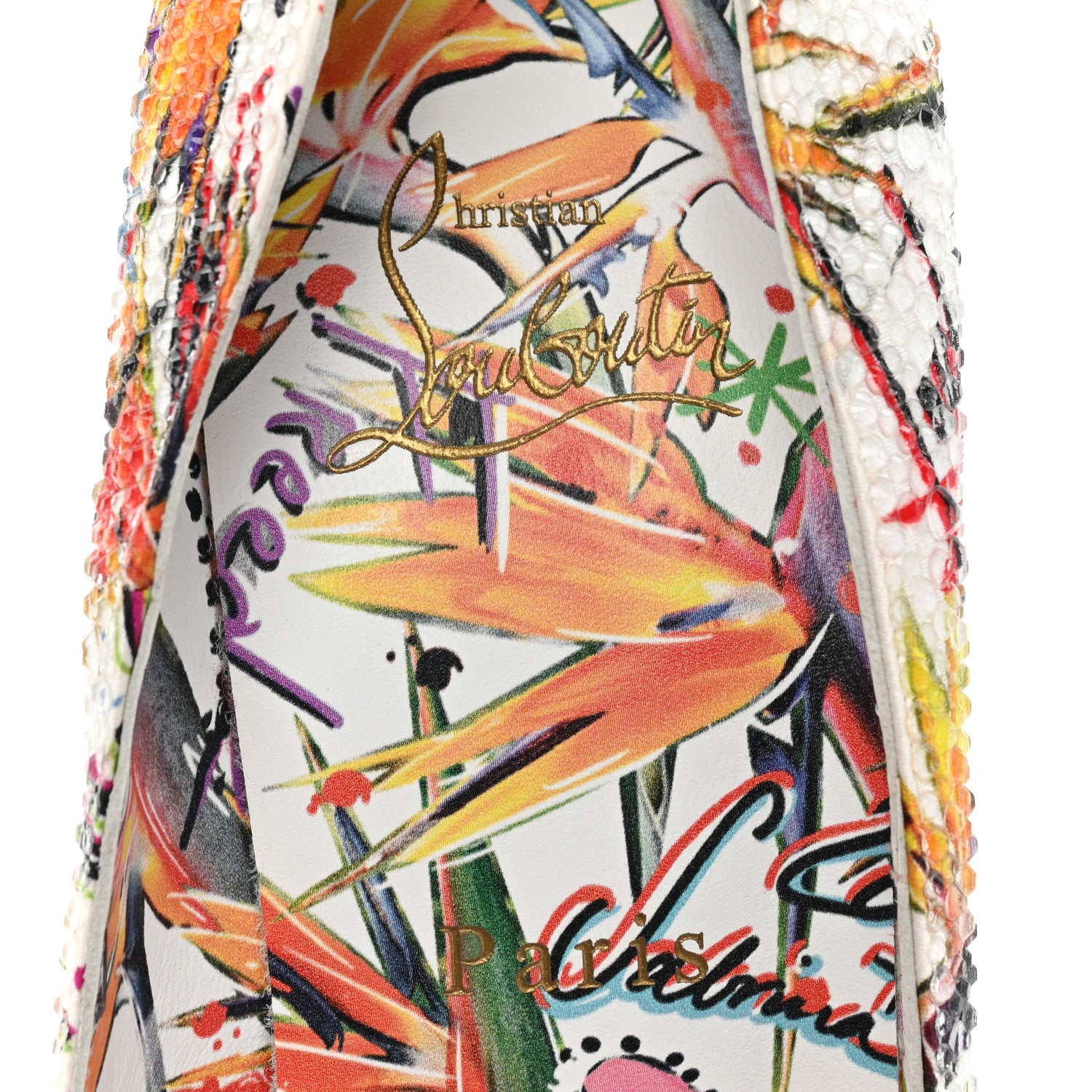 Christian Louboutin Crepe Satin Crystal Printed So Kate Strass Freedom 120 Pumps 36 Multicolor 7 of 7