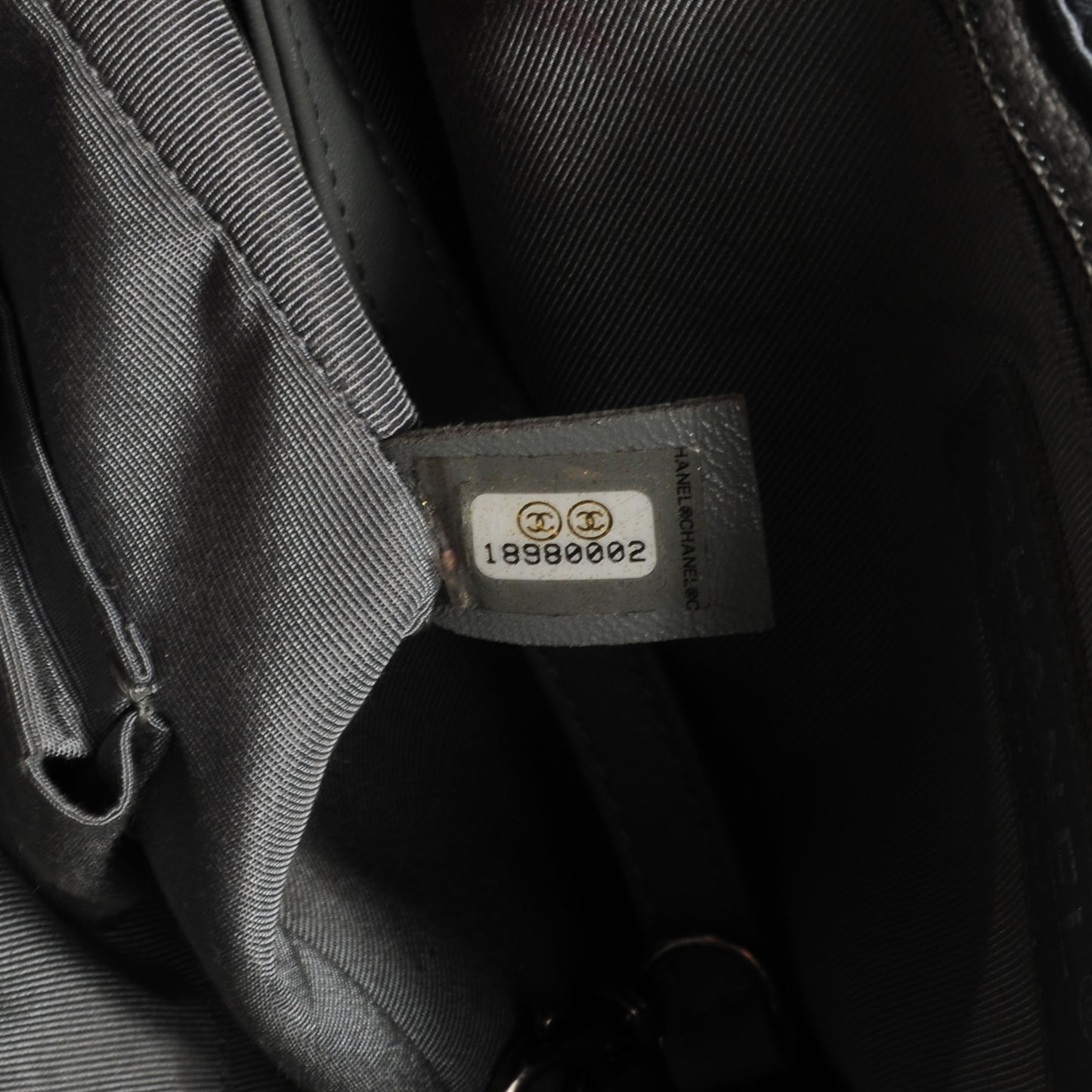 Calfskin Quilted Large Boy Flap Black