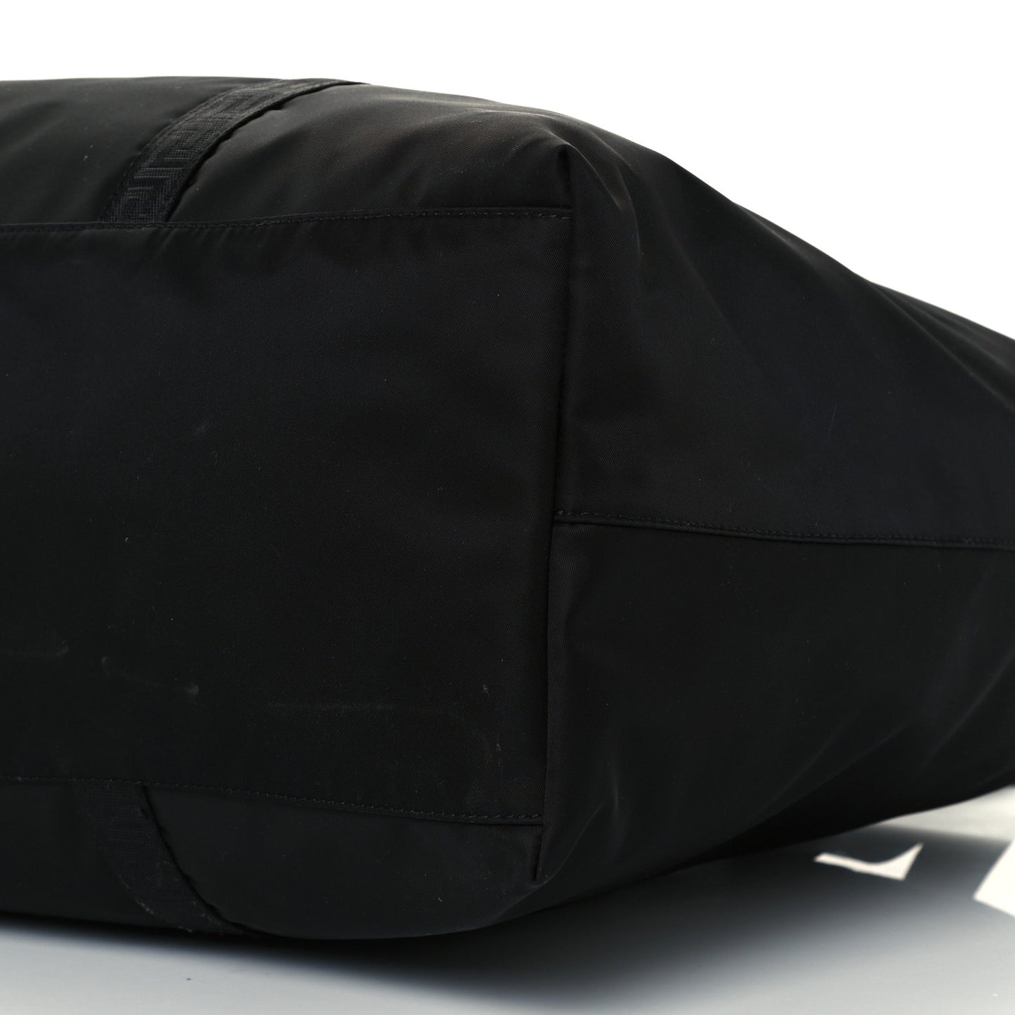 Nylon La Greca Logo Tote Black