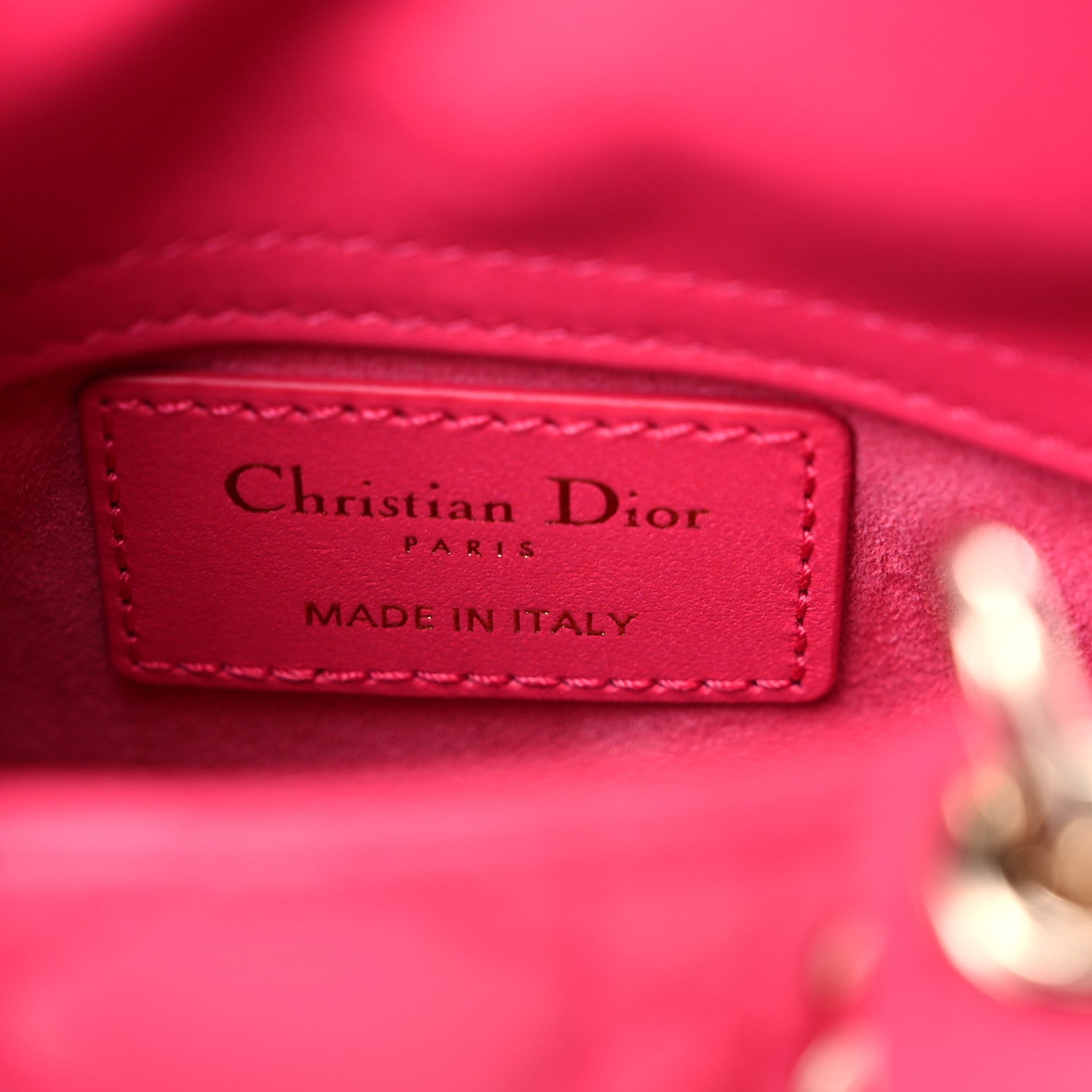 Christian Dior Lambskin Cannage Micro Lady Dior Bright Pink 5 of 8