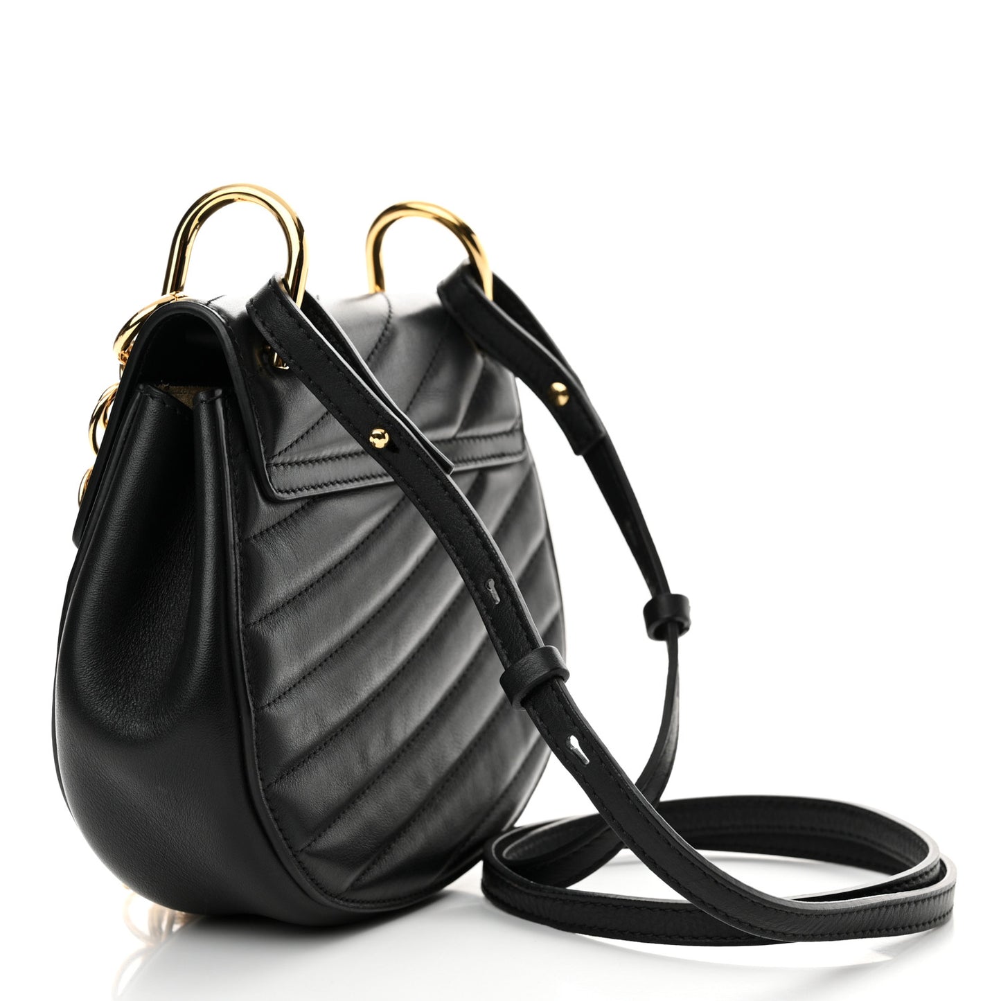 Calfskin Quilted Mini Drew Bijou Shoulder Bag Black