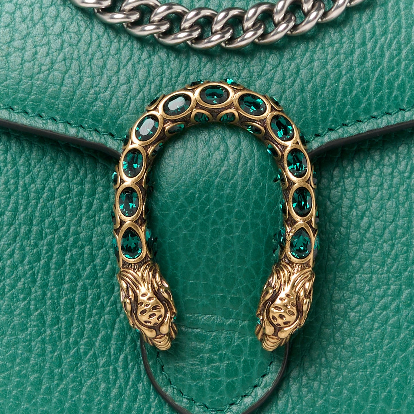 Calfskin Mini Dionysus Chain Wallet Emerald