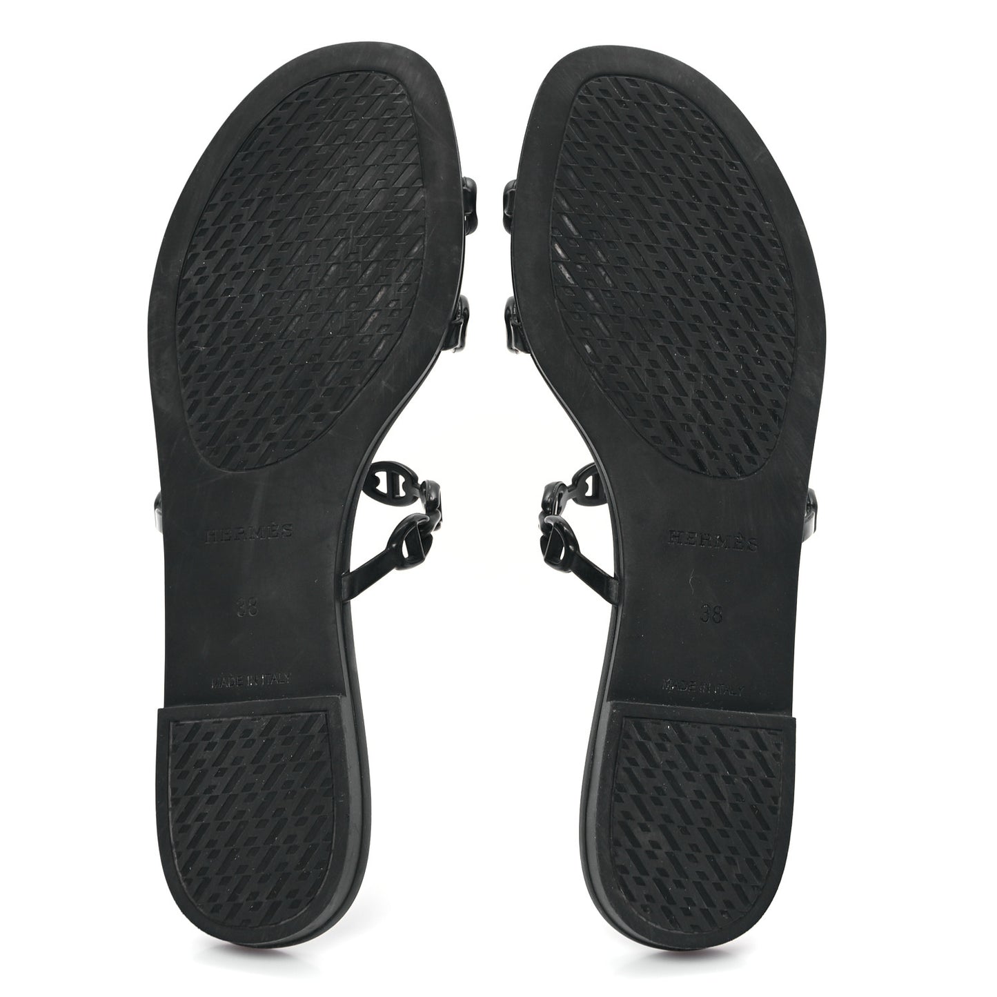 Rubber Chaine d'Ancre Rivage Sandals 38 Black