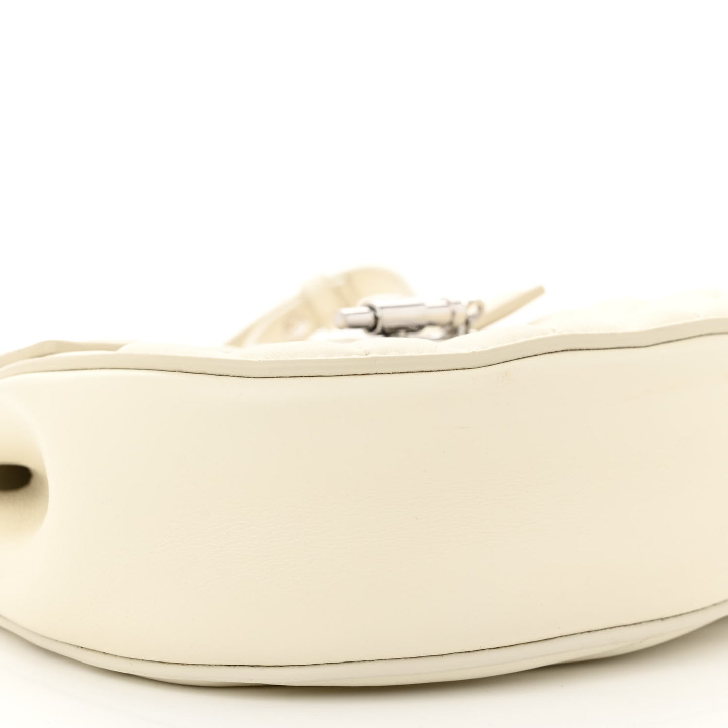 Calfskin Quilted Mini Drew Bijou Shoulder Bag Natural White