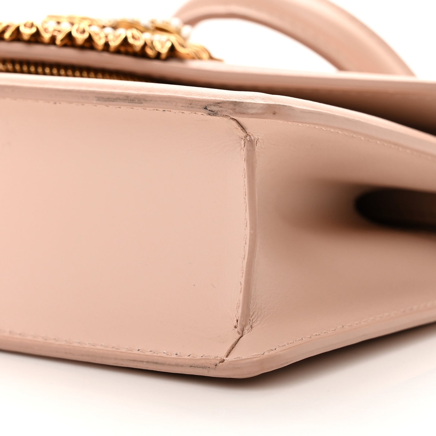 Smooth Calfskin Small Devotion Envelope Top Handle Bag Cipria