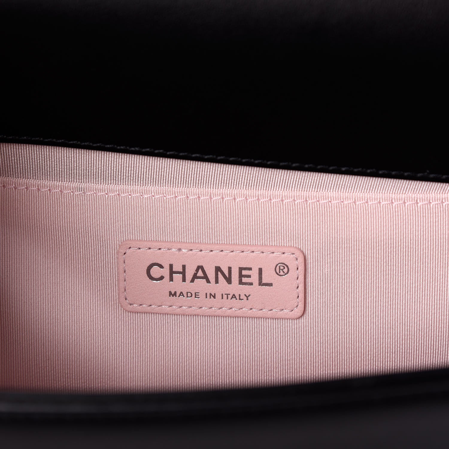 Chanel Calfskin Pearl Chevron Medium Boy Flap Black 6 of 10