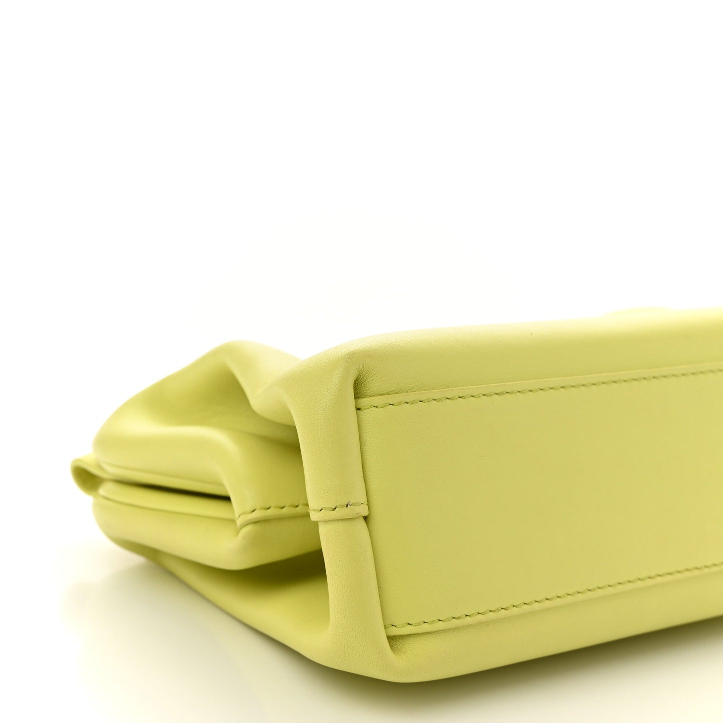 Calfskin Small The Point Triangle Bag Seagrass