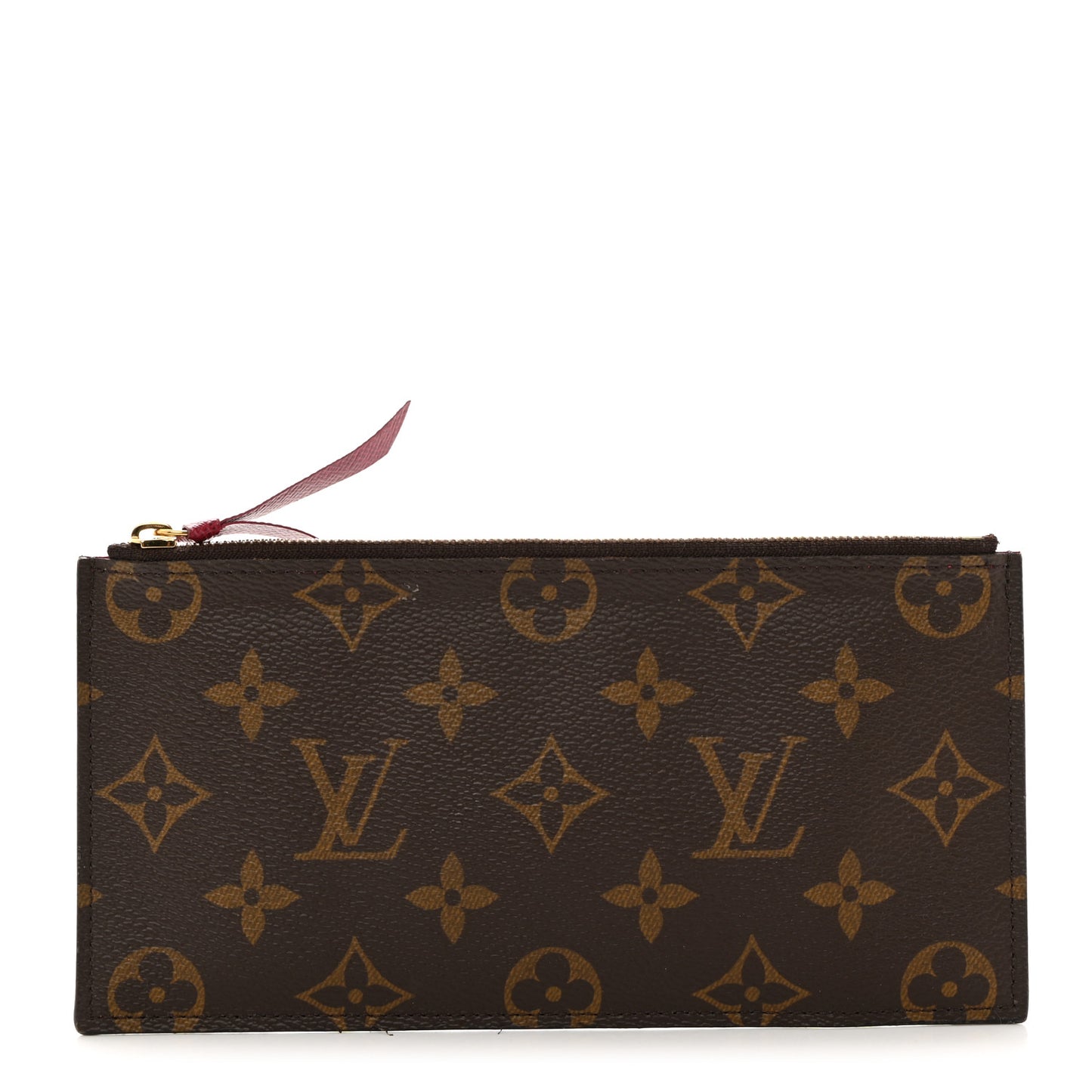 Monogram Felicie Chain Wallet Zippered Insert Fuchsia