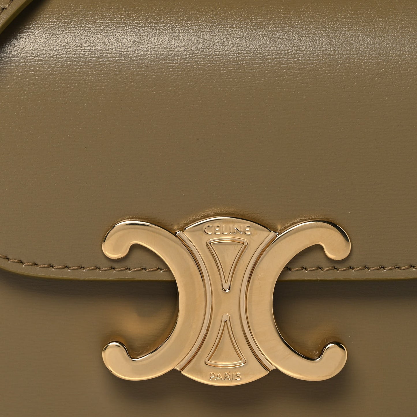 Shiny Calfskin Mini Triomphe Olive