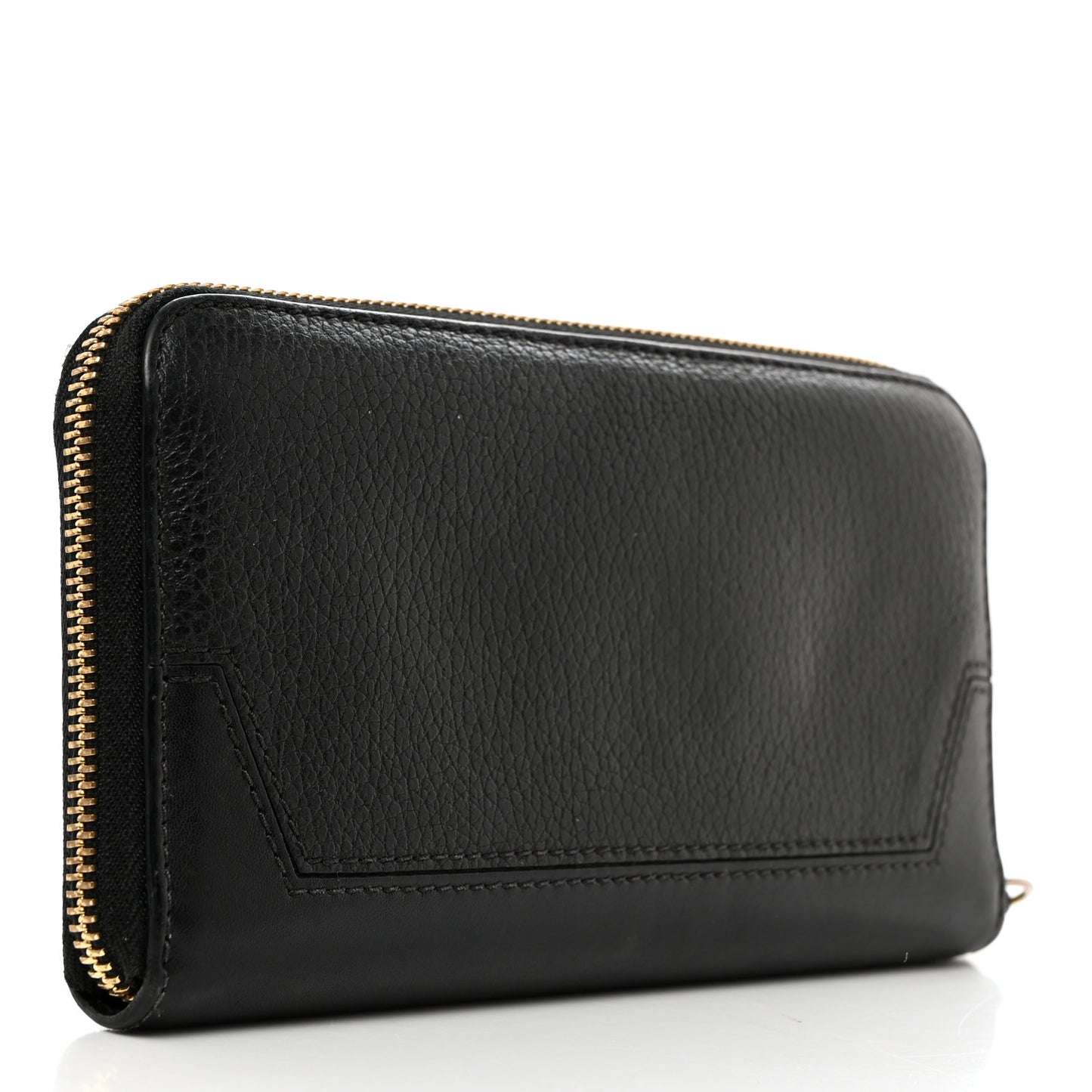 Calfskin Ziggy Zip Around Wallet Black
