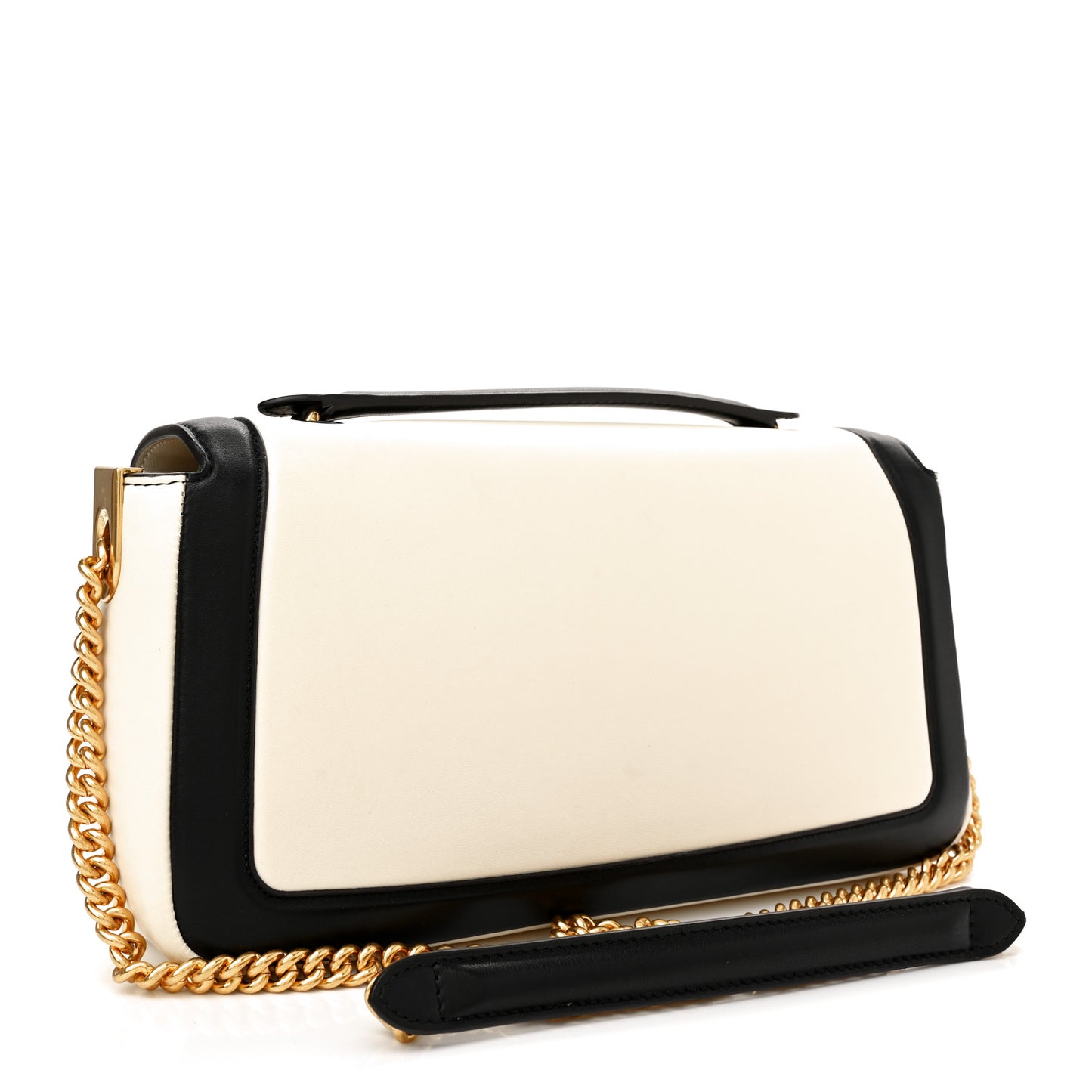 Nappa Apolo Bi-Color Chain Baguette Uovo Black