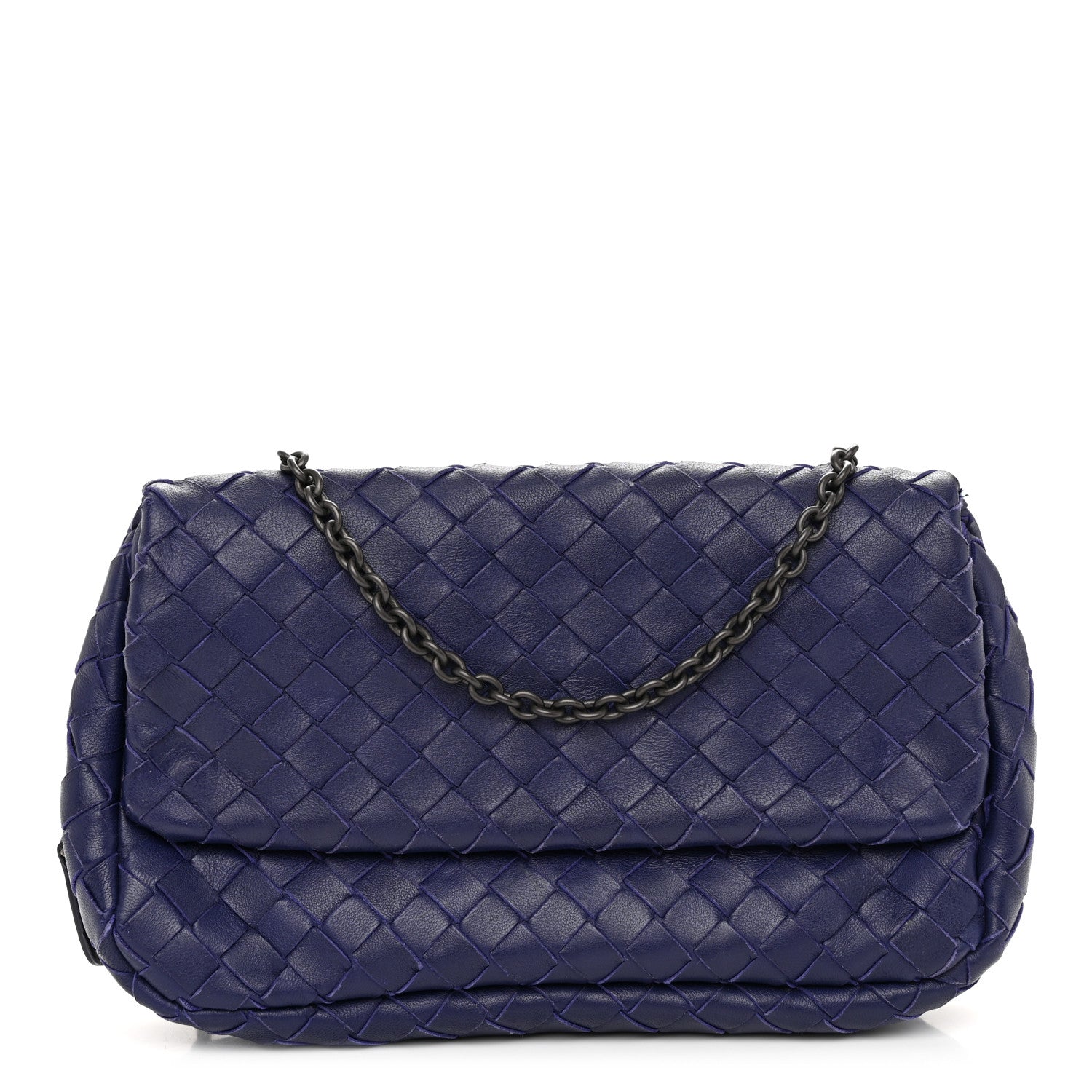 Bottega Veneta Nappa Intrecciato Small Chain Crossbody Atlantic 1 of 11