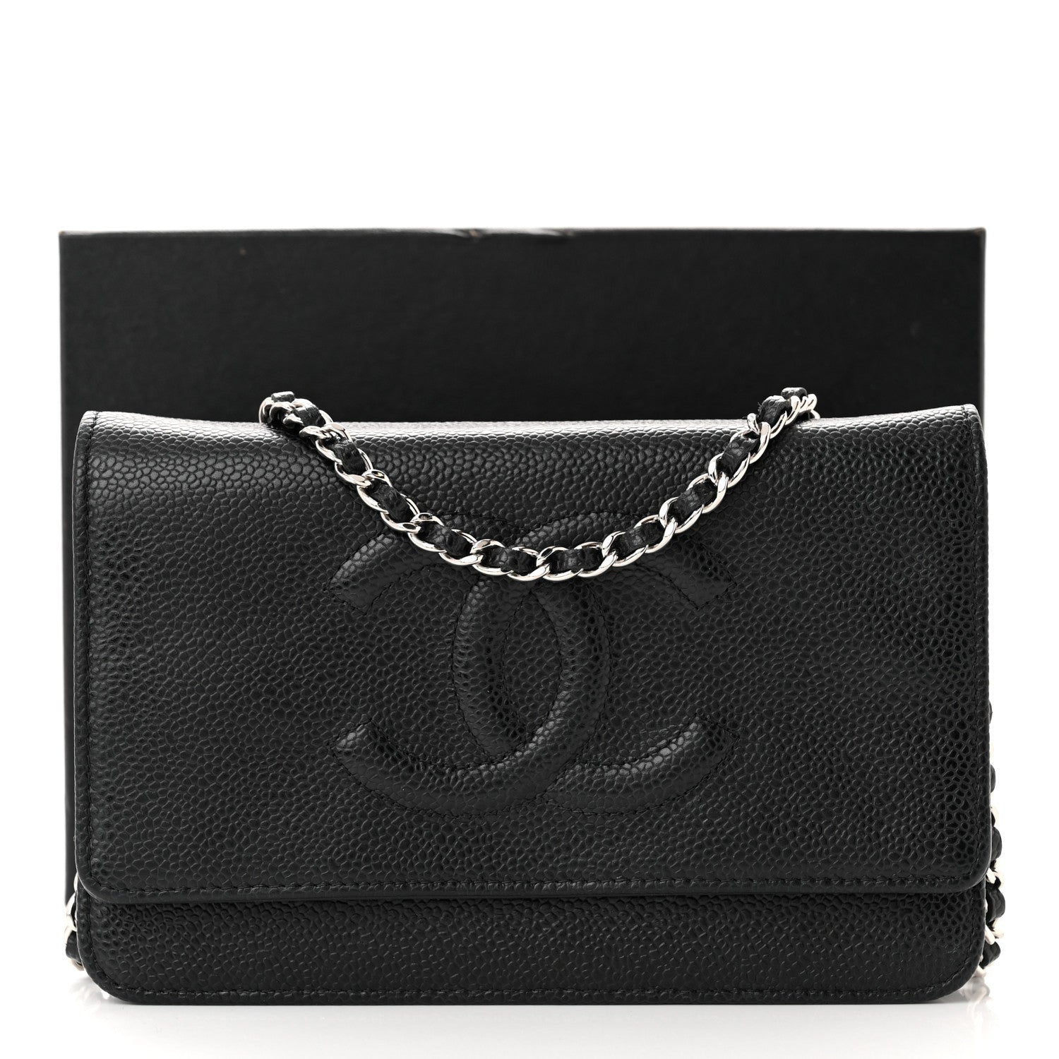 Chanel Caviar Timeless CC Wallet on Chain WOC Black 12 of 12