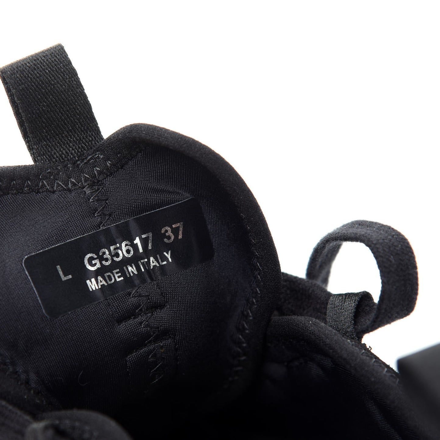 Velvet Calfskin Mixed Fibers CC Sneakers 37 Black