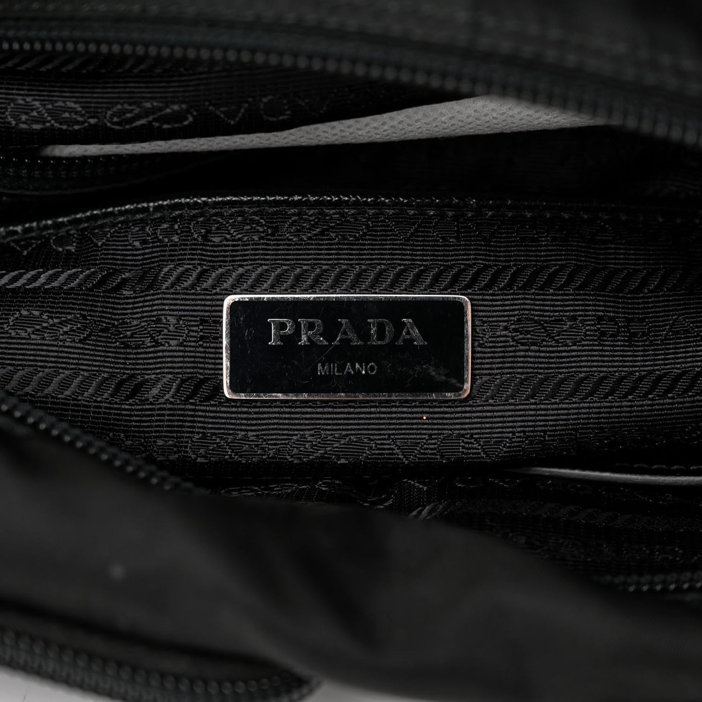 Nylon New Vela Studded Messenger Black Fuoco