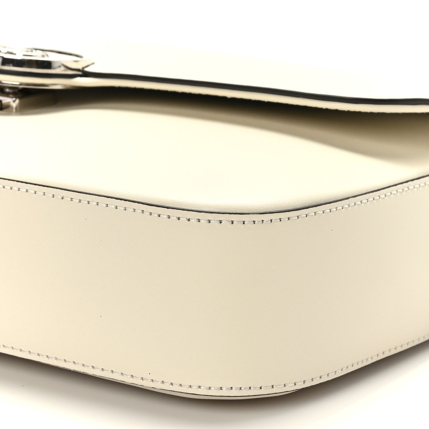 Senna Calfskin Petite GG Top Handle Shoulder Bag Mystic White