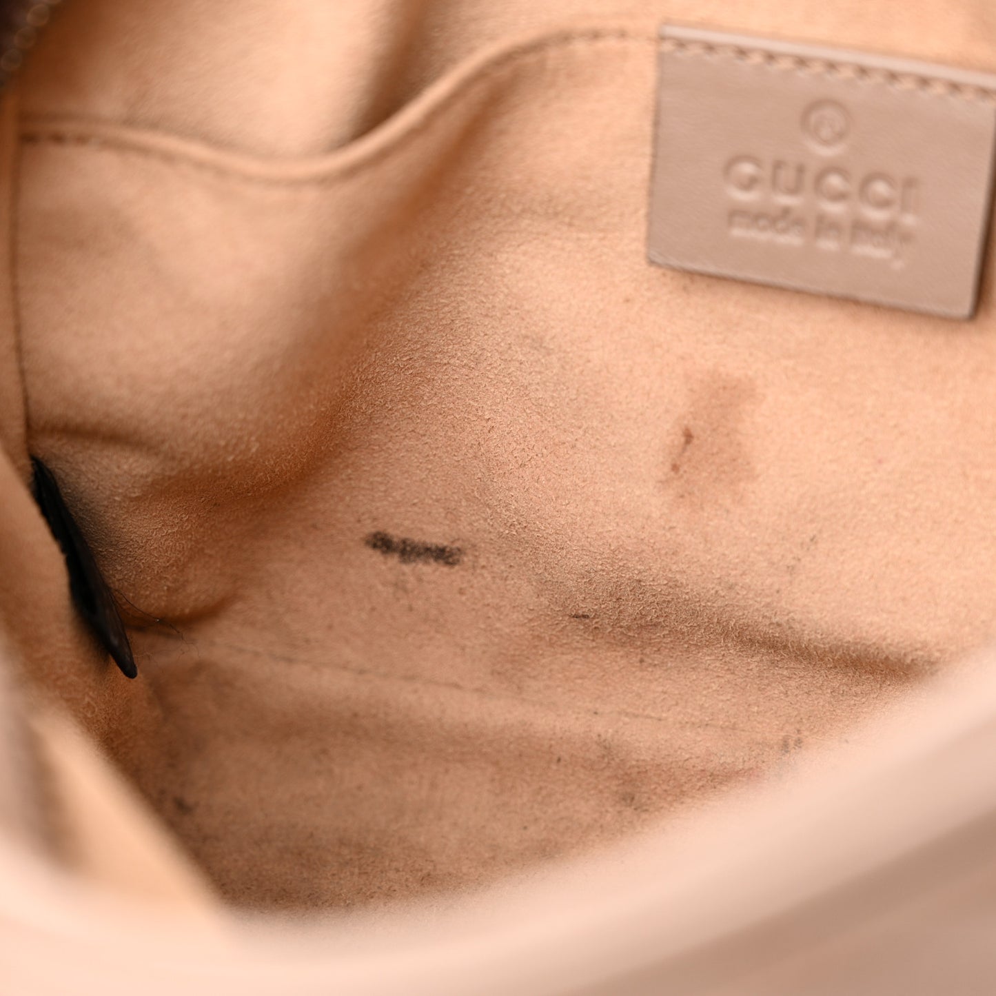 Calfskin Matelasse Mini GG Marmont Chain Shoulder Bag Porcelain Rose