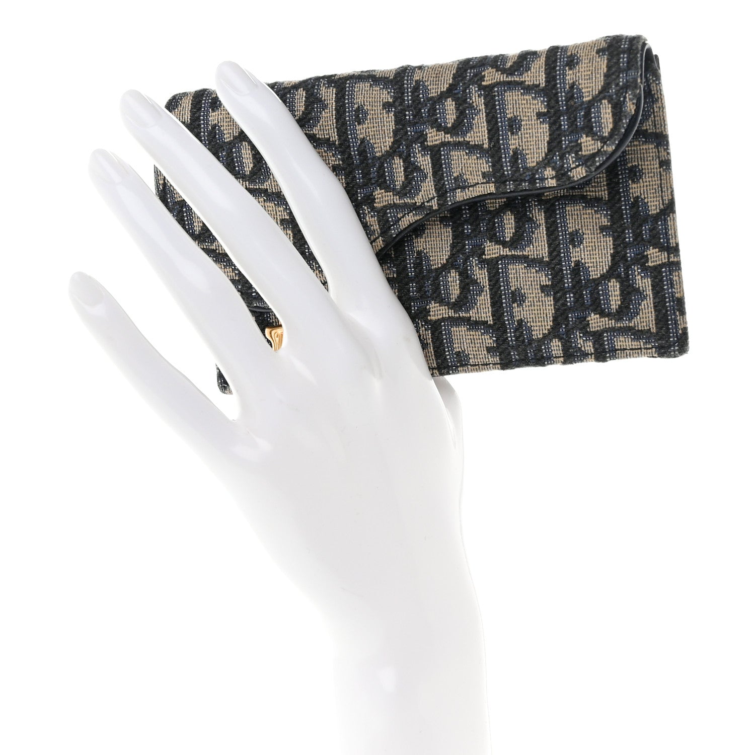 Christian Dior Oblique Saddle Cosmos Zipped Card Holder Blue 2 of 8
