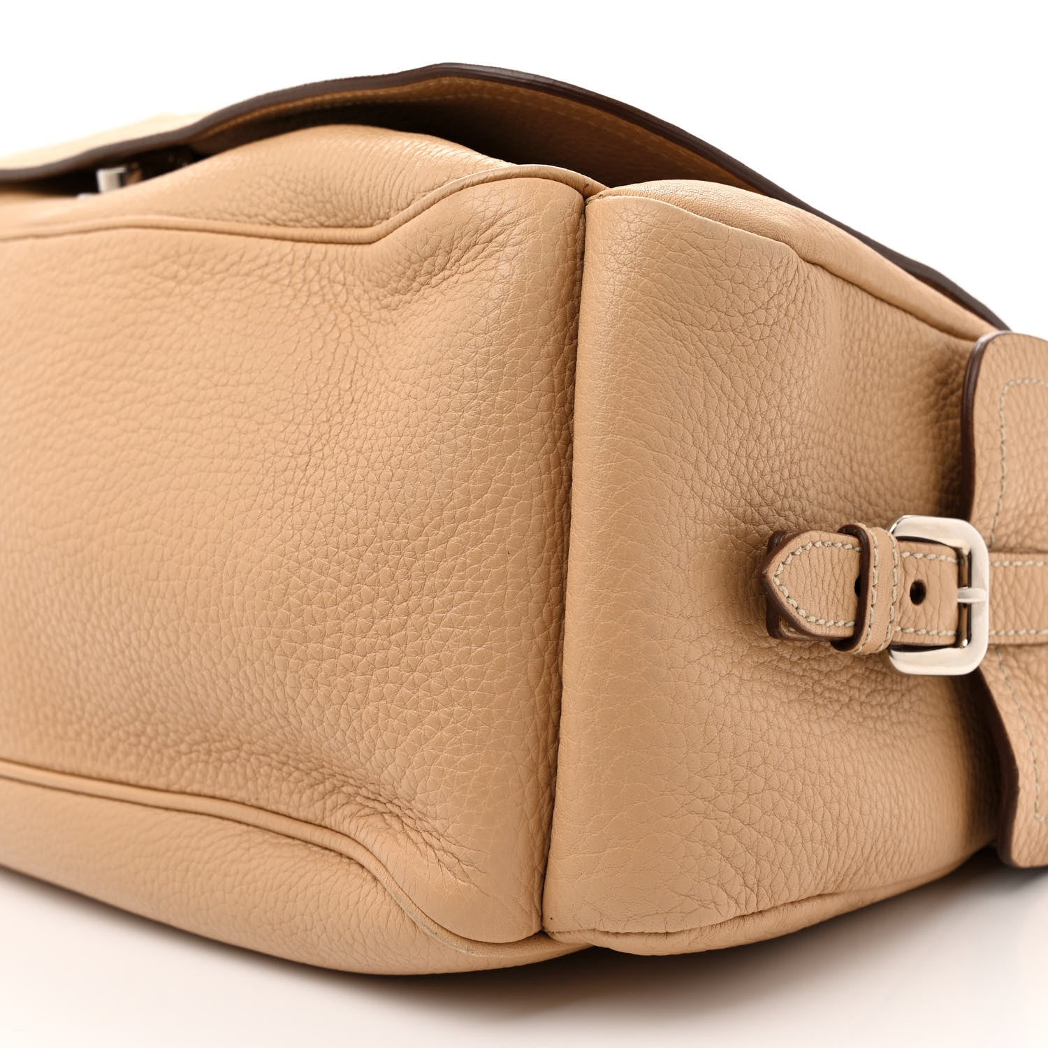 Prada Vitello Daino Side Pocket Flap Hobo Sabbia 9 of 16