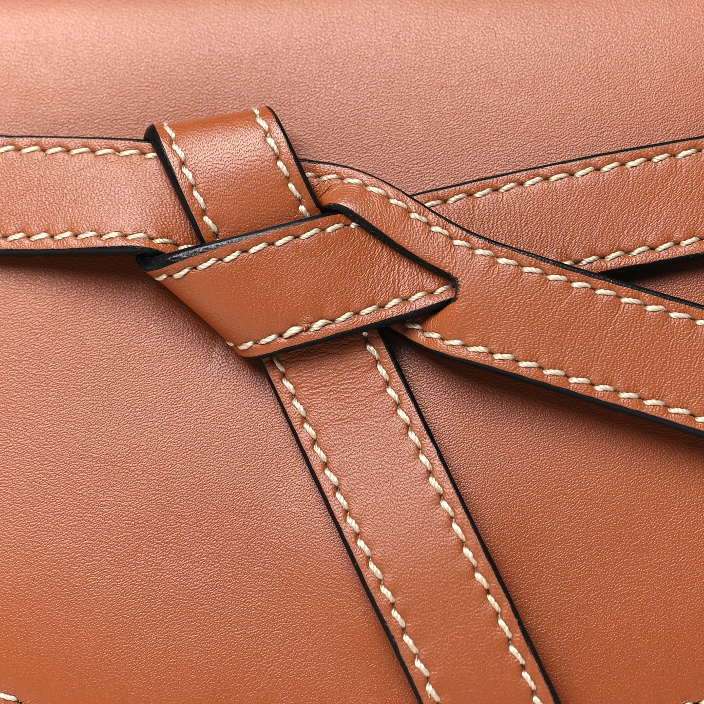 Calfskin Mini Gate Belt Bag Tan