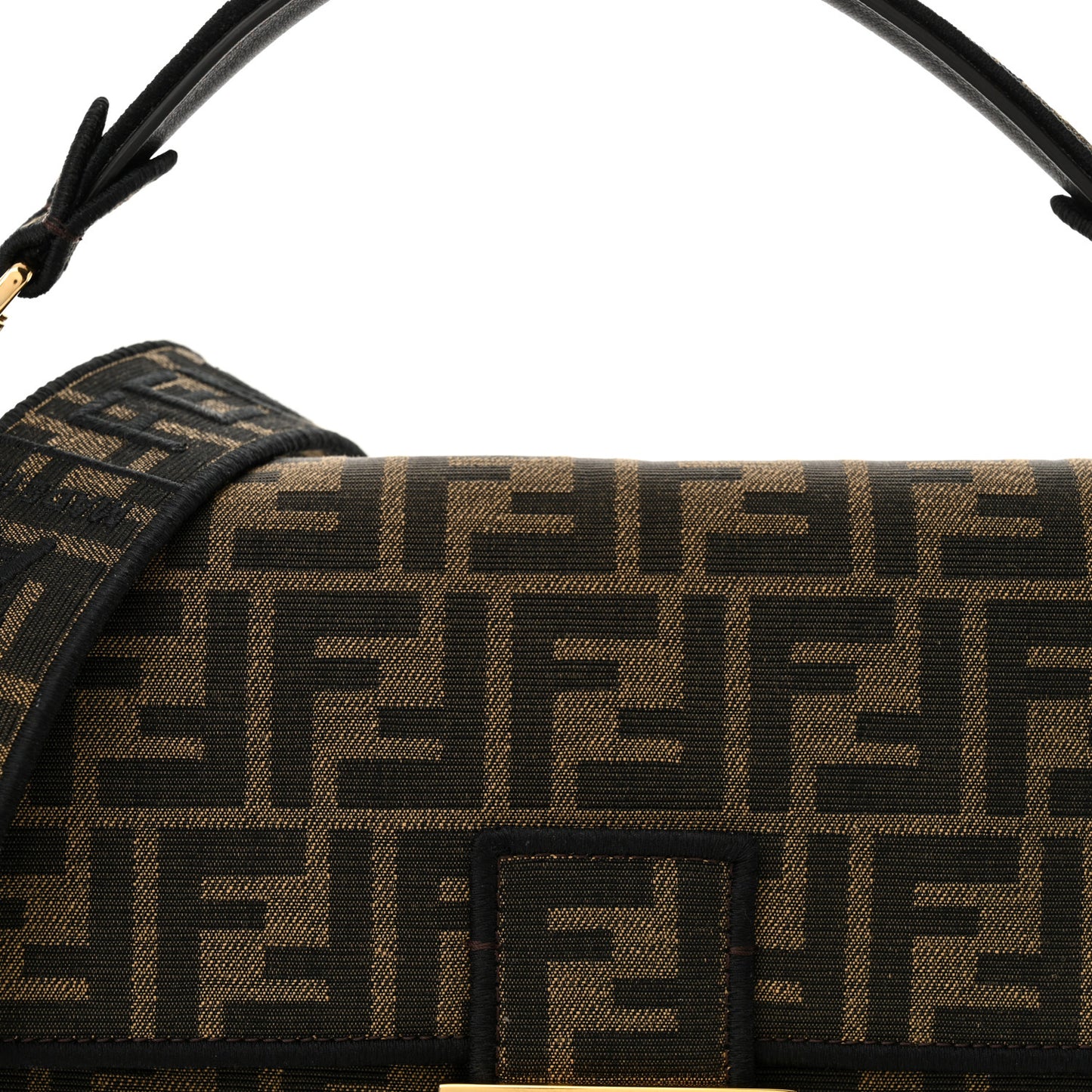 Fabric Jacquard FF 1974 Medium Baguette Tobacco Moro Black
