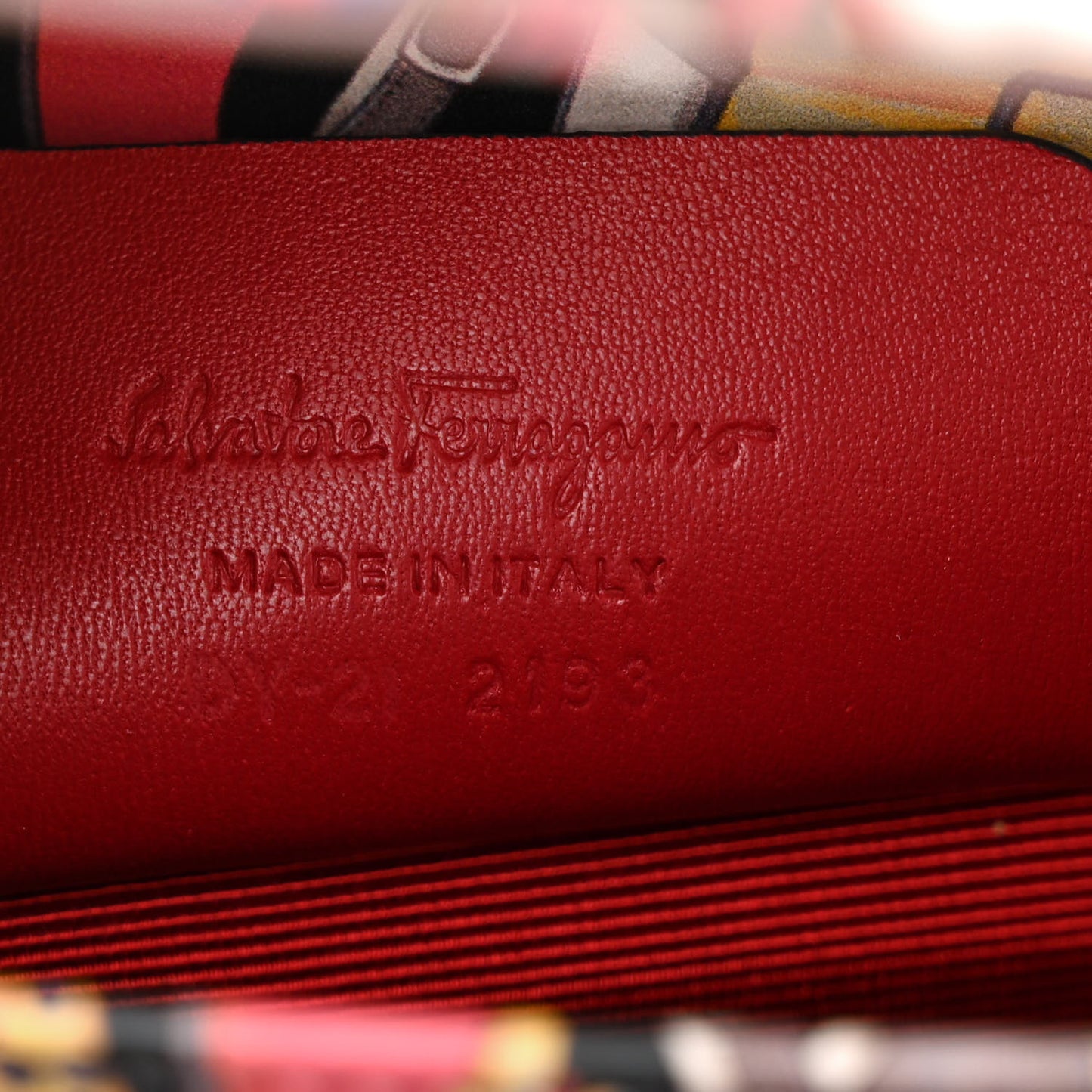 Calfskin Printed Small Iconic Top Handle Bag Multicolor