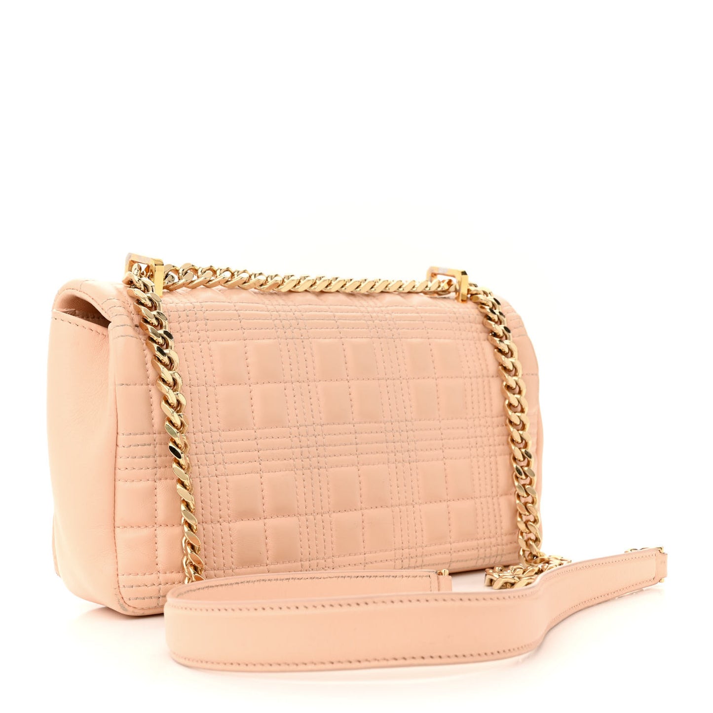 Lambskin Quilted Small Lola Bag Peach