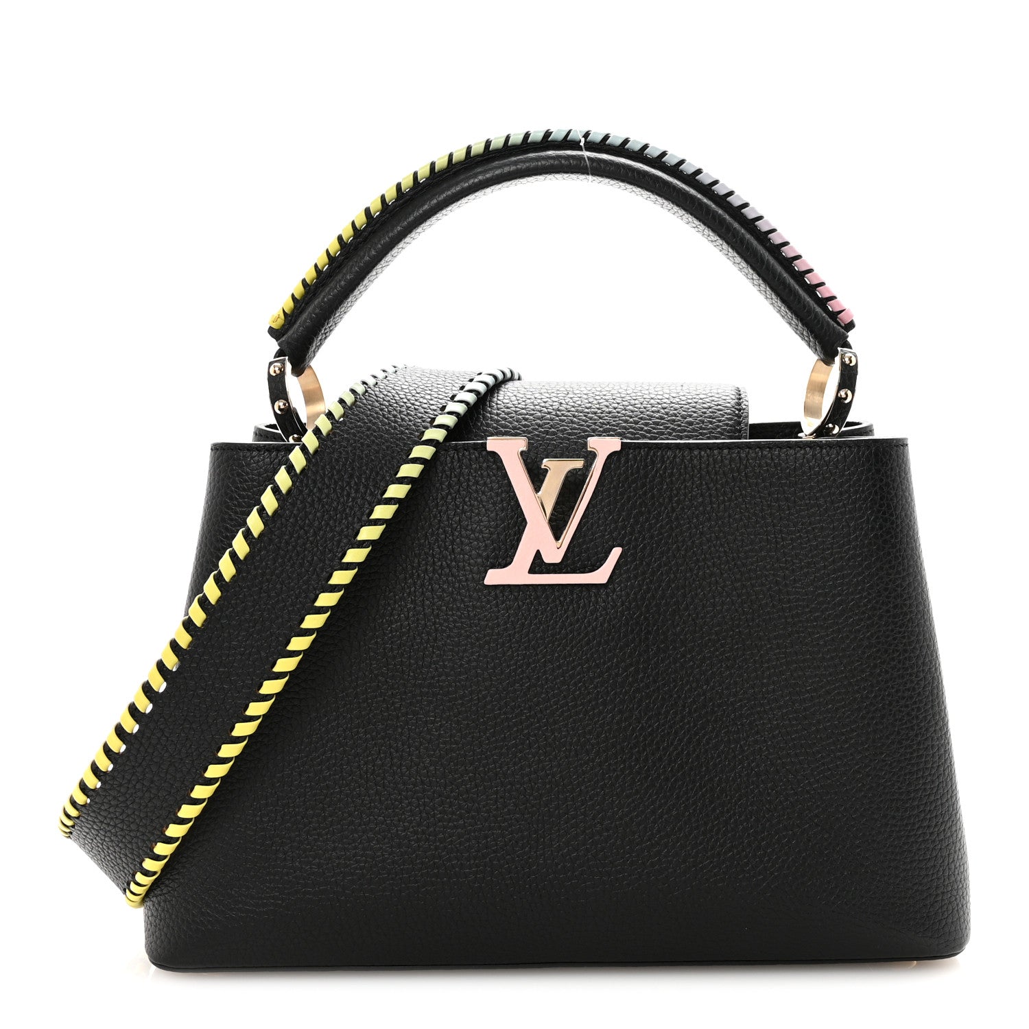 Louis Vuitton Taurillon Capucines PM Rainbow Black 1860229