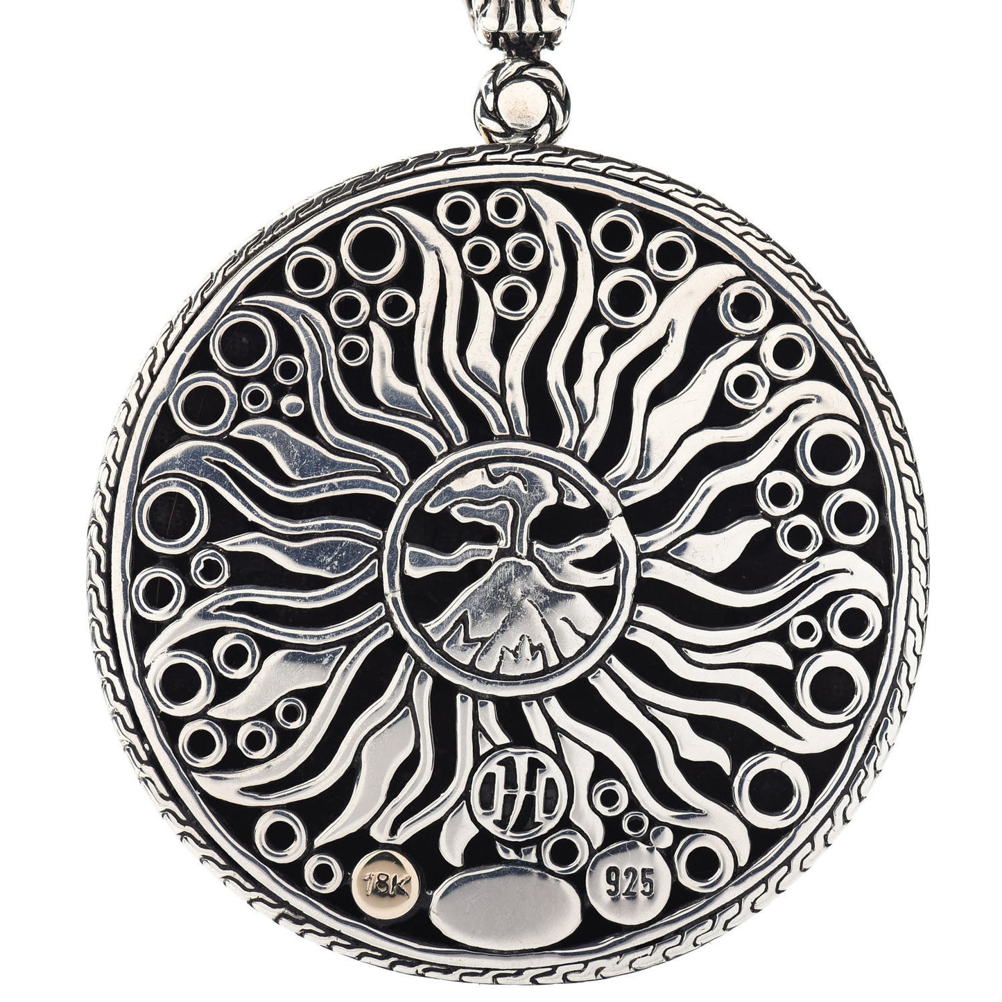 Sterling Silver 18K Yellow Gold Dot Enhancer Pendant Necklace