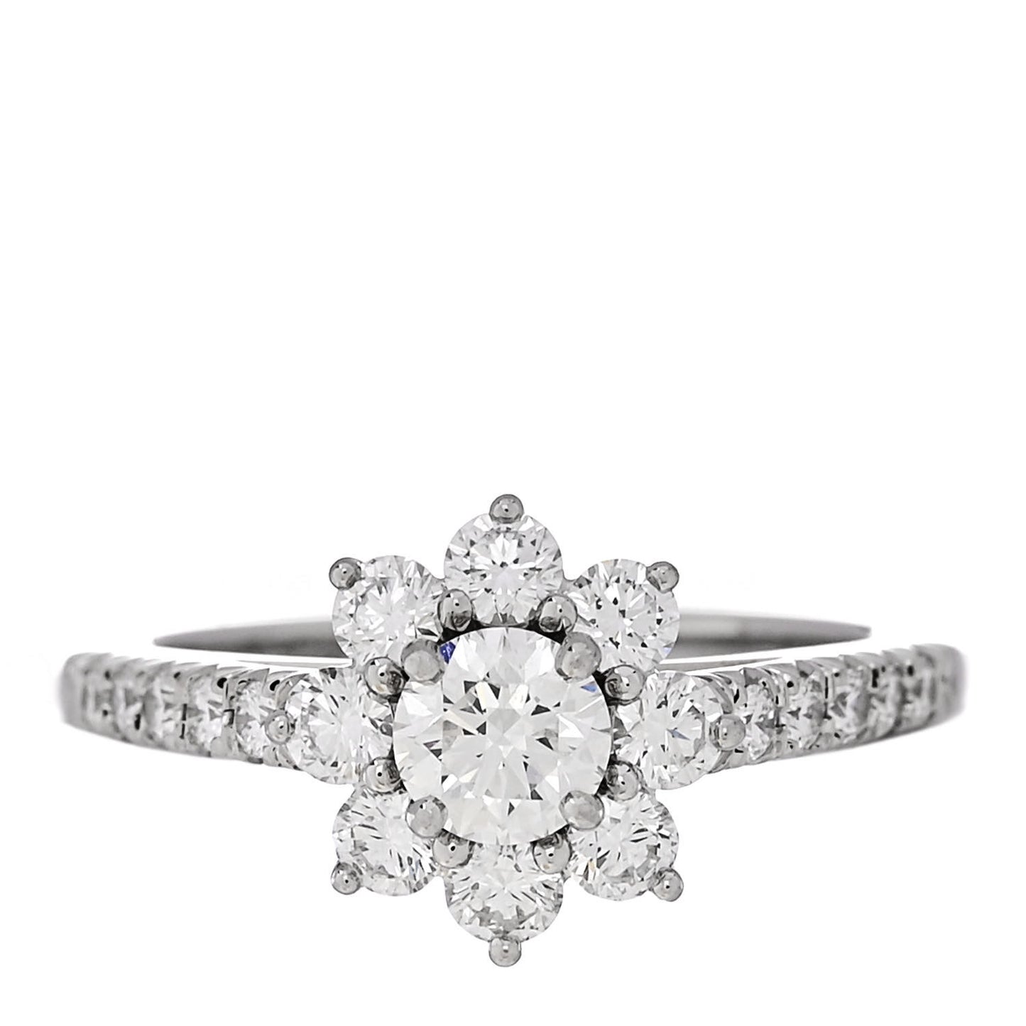 Platinum Diamond Petite Sunflower Ring 49 4.75