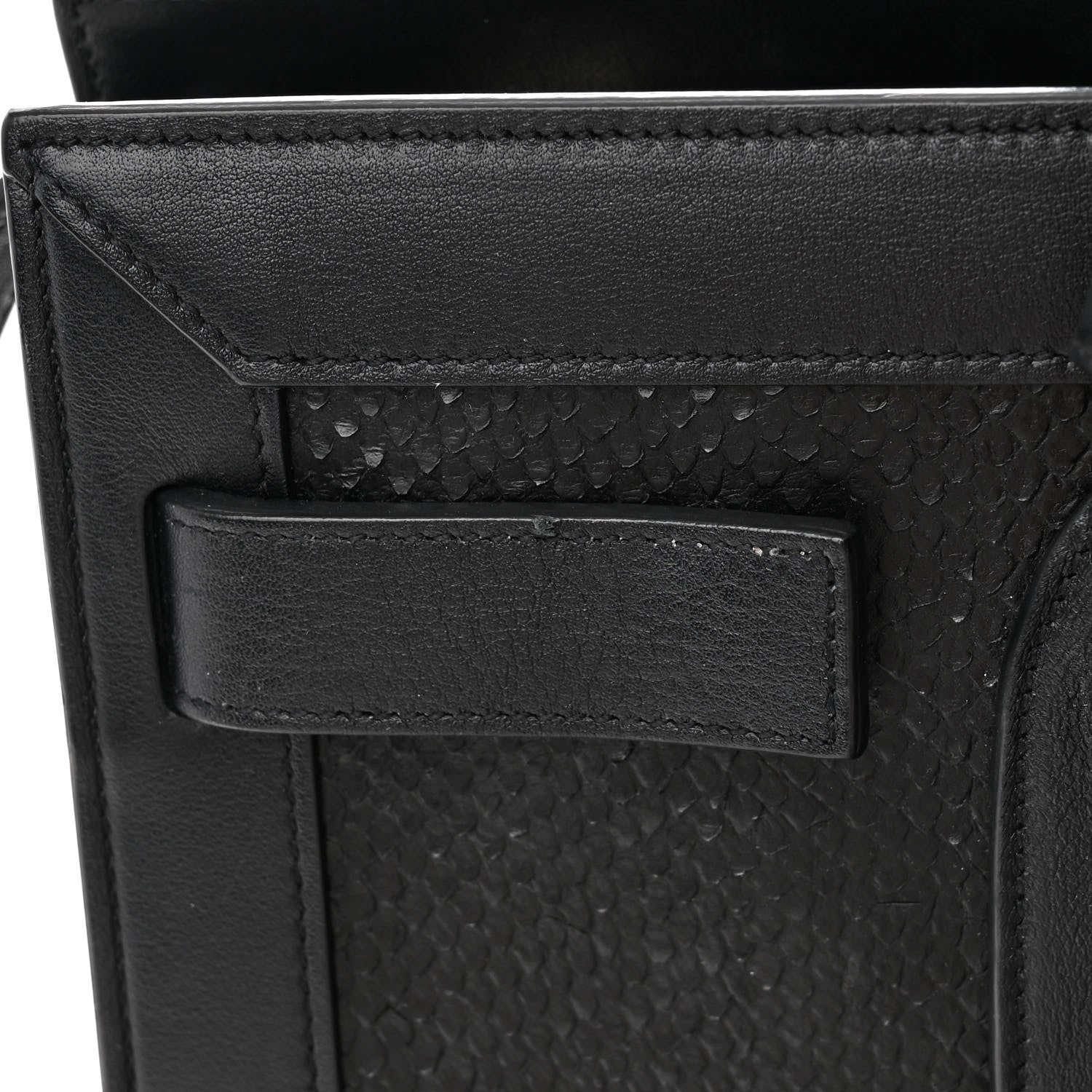 Saint Laurent Python Calfskin Embossed Small Sac de Jour Black 16 of 17