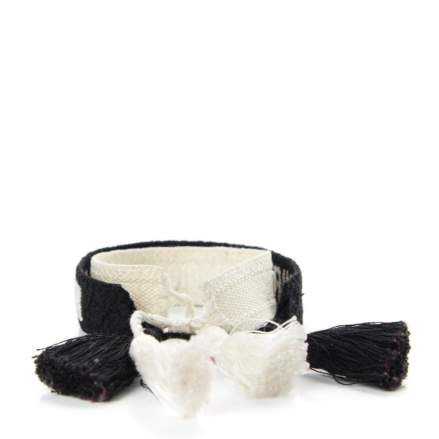 Woven Cotton J'Adior Friendship Bracelet Set Black White