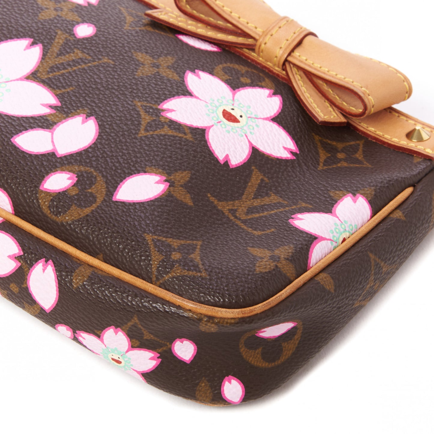 Monogram Cherry Blossom Pochette Accessories Brown