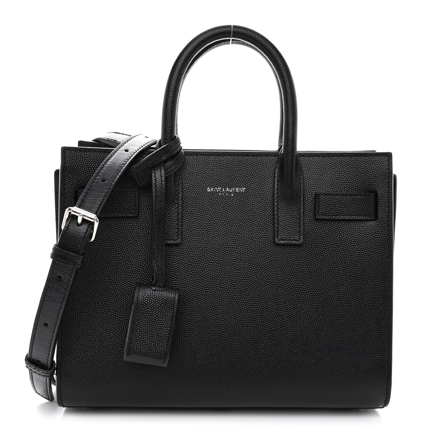 Saint Laurent Grained Calfskin Nano Sac De Jour Black 1 of 11