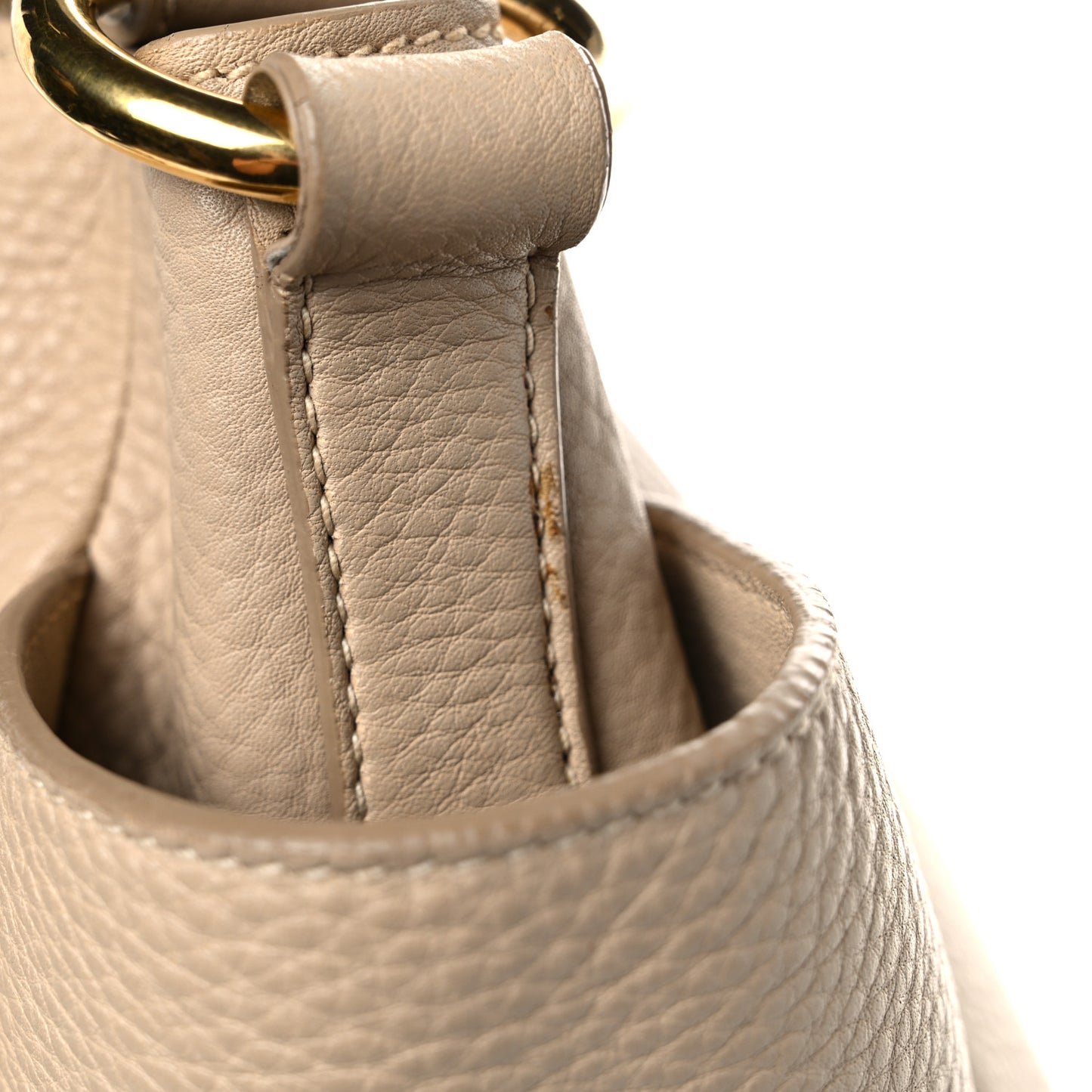 Vitello Daino Side Pocket Hobo Sabbia